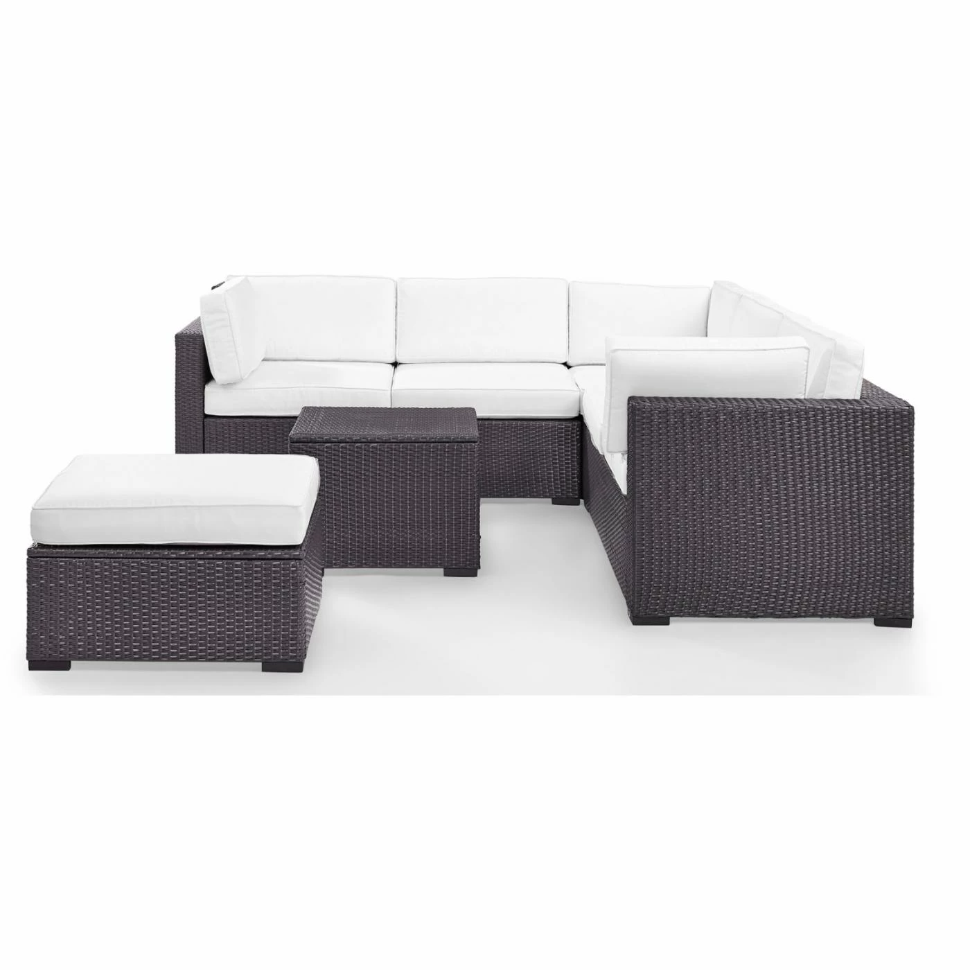 New ๐คฉ Resin Wicker Patio Sets Crosley Furniture Biscayne Resin Wicker 5 Piece Loveseat Conversation Set ๐ฅ - Image 10