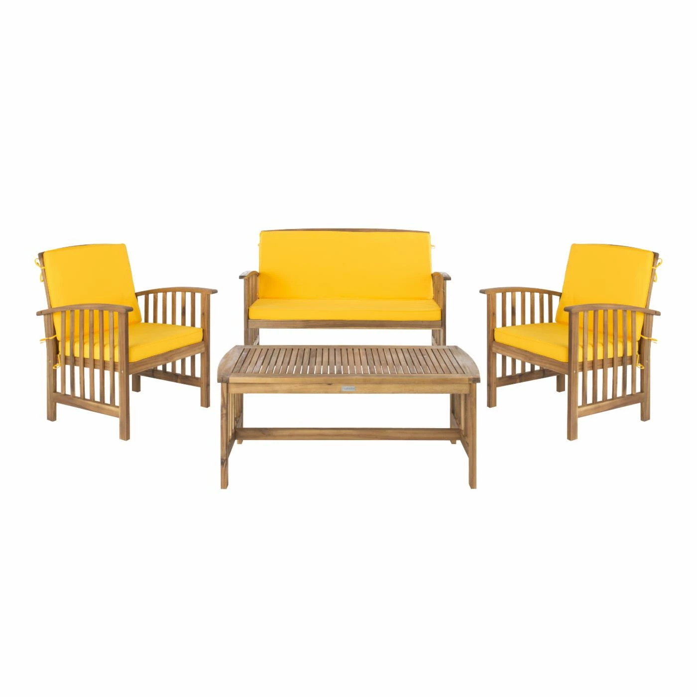 Best reviews of ๐ฏ Wood Patio Sets Safavieh Rocklin 4 Piece Conversation Set ๐ฏ - Image 10