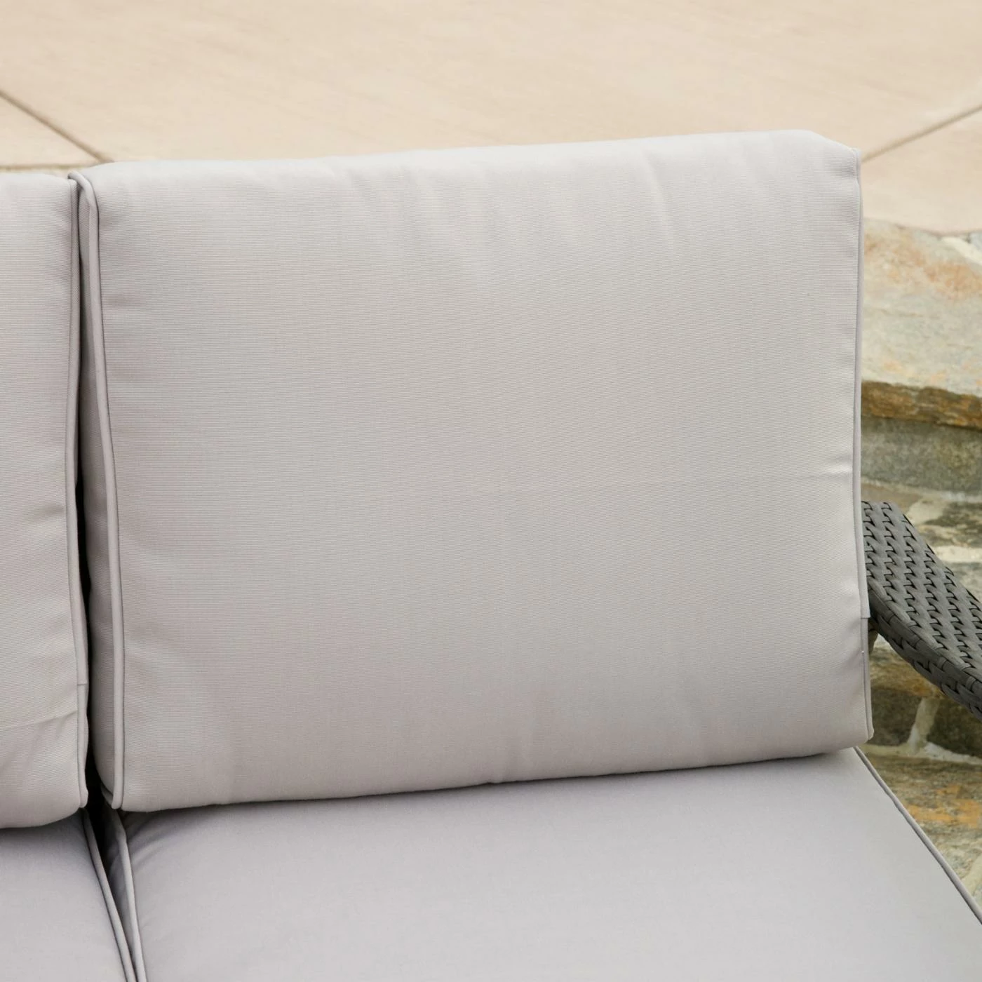 Outlet βοΈ Resin Wicker Patio Sets HN Outdoor Camarillo Wicker 4 Piece Patio Conversation Set - Grey π - Image 3