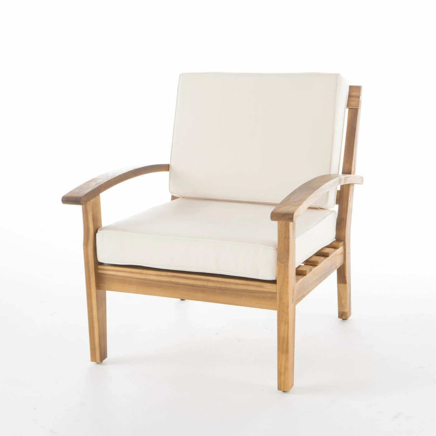 Promo โ Wood Patio Sets HN Outdoor Brentwood 4 Piece Wooden Patio Chat Set With Cushions ๐งจ - Image 3