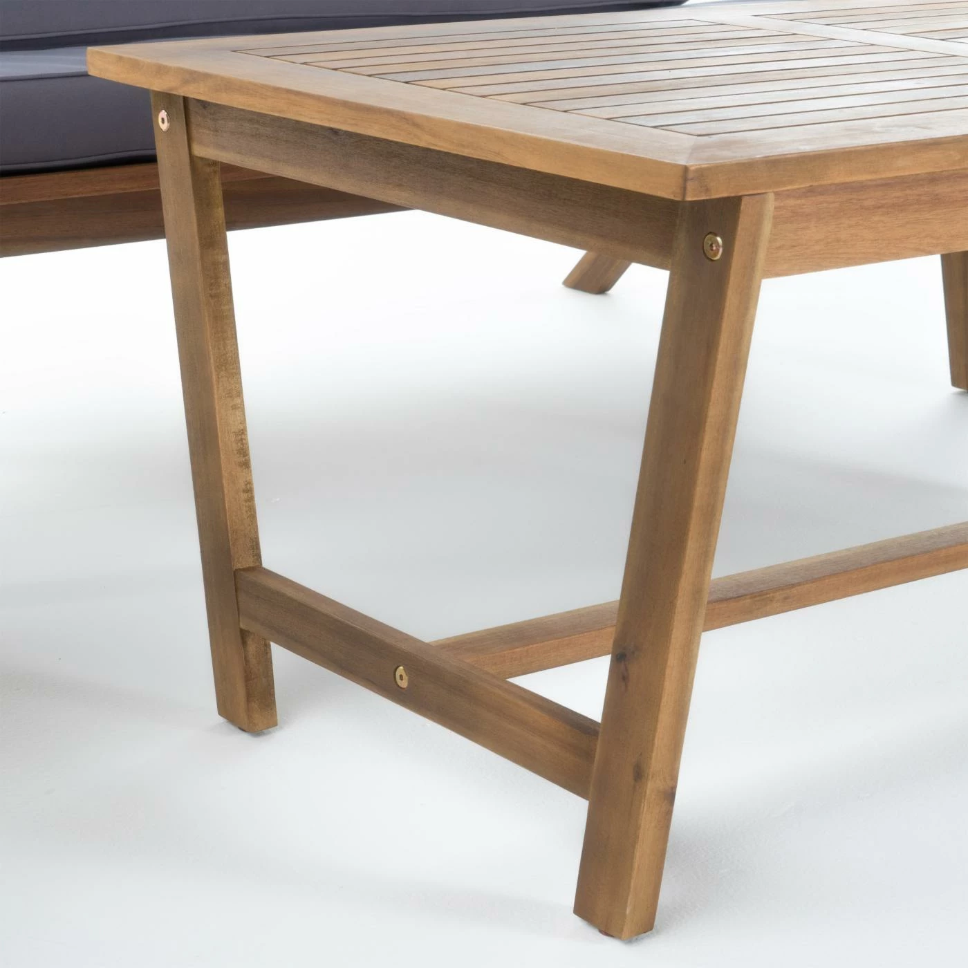 Buy ๐ Best Selling Home Wood Patio Sets Panama Acacia Wood 4 Piece Patio Conversation Set โ๏ธ - Image 3