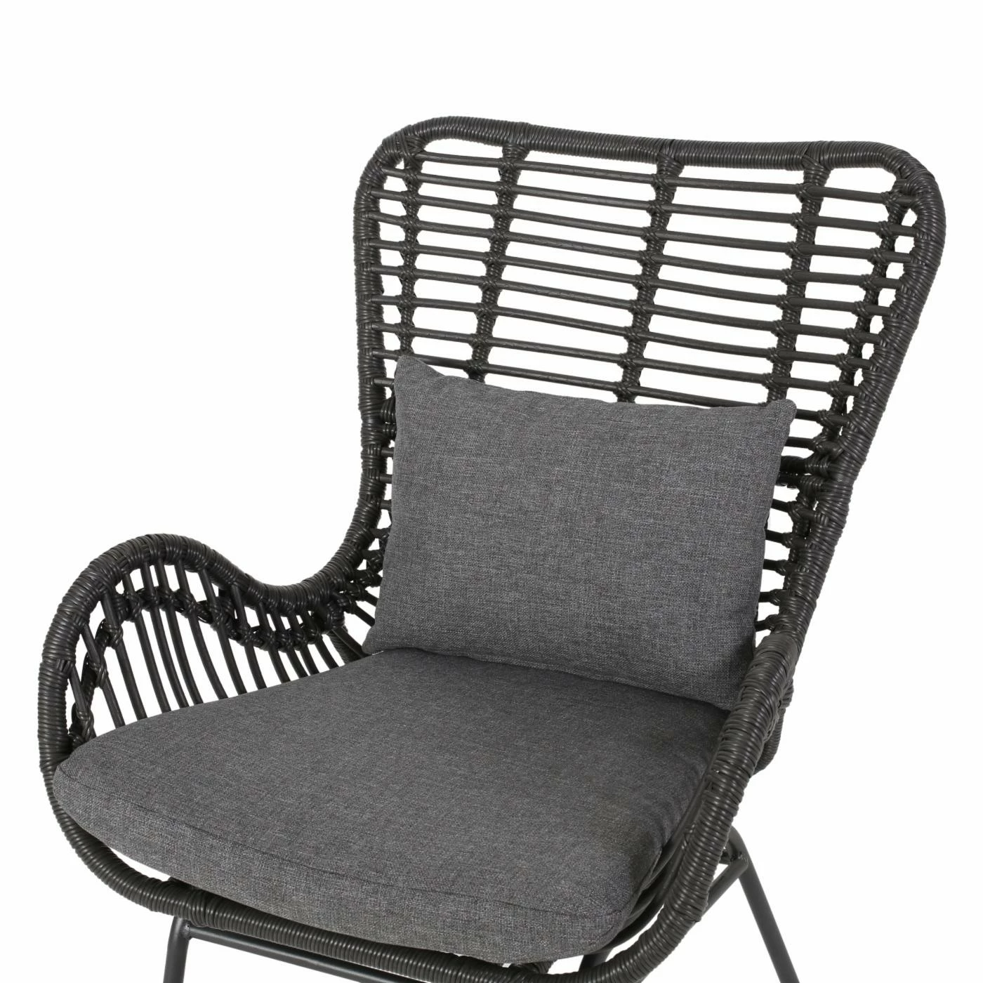 Best deal 🎁 Best Selling Home Decor Resin Wicker Patio Sets Rynleigh Outdoor Wicker 2 Seater Chat Set With Cushions - Gray And Dark Gray 🎉 - Image 3