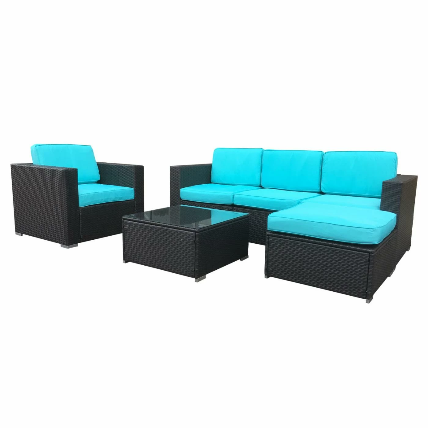 Wholesale ๐ Resin Wicker Patio Sets Cloud Mountain Modern Sectional 6 Piece Resin Wicker Patio Conversation Set โญ - Image 3