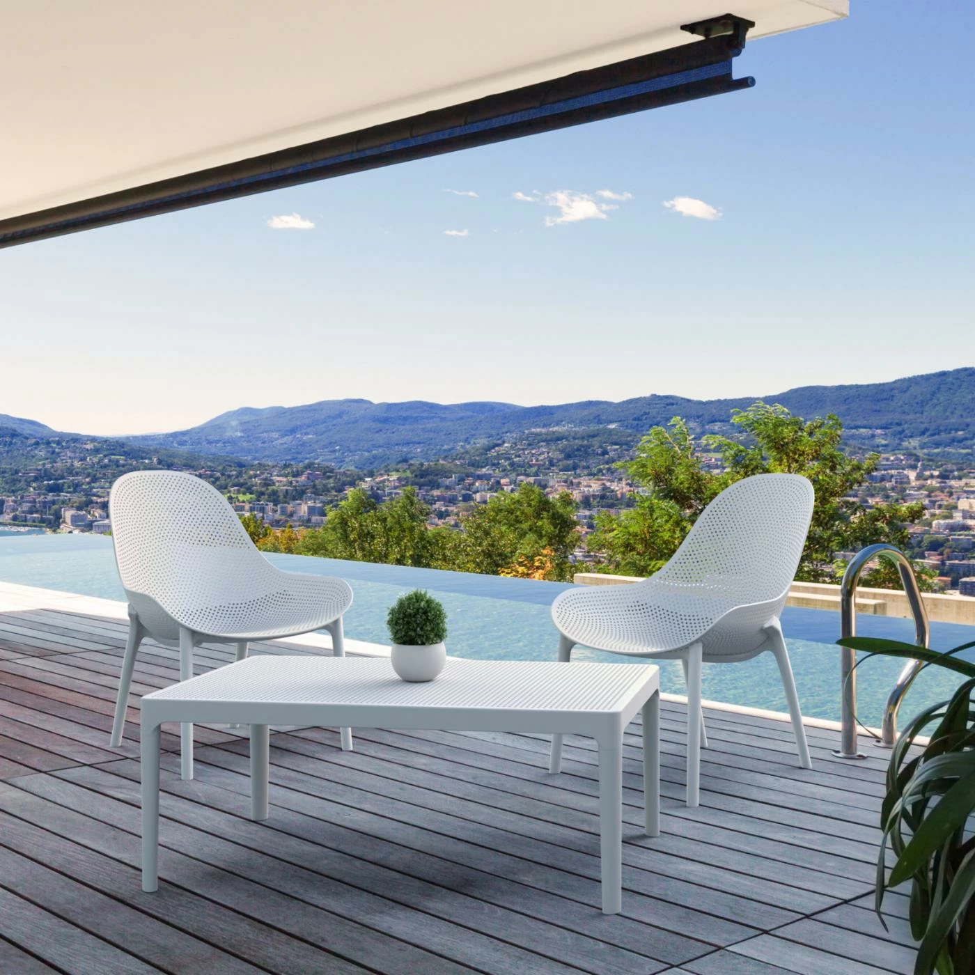 Cheapest ๐ Recycled Plastic Patio Sets Compamia Sky Polypropylene 3 Piece Patio Conversation Set ๐ - Image 3