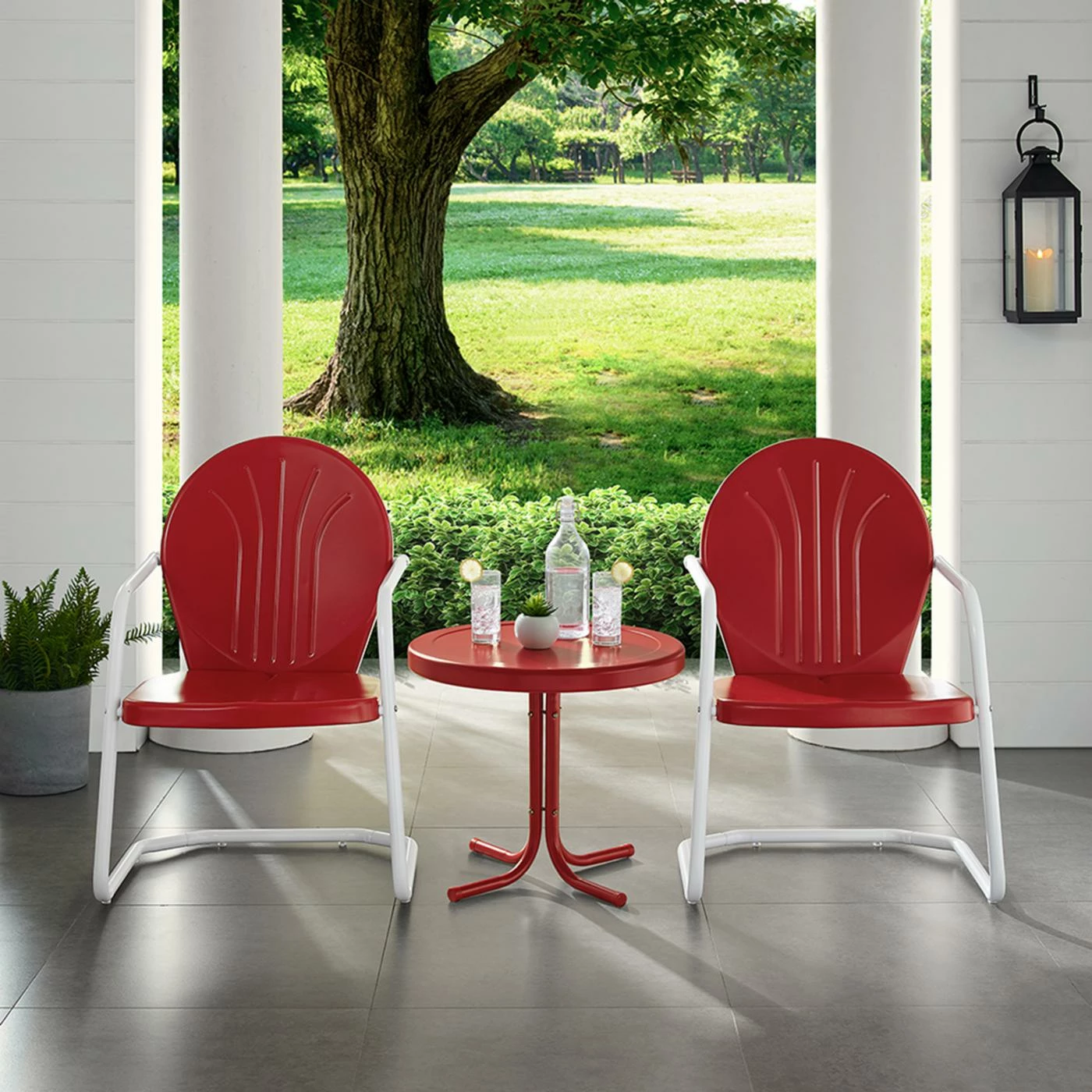 Promo 🤩 Steel Patio Sets Crosley Griffith 3 Piece Metal Outdoor Conversation Set 🤩 - Image 3