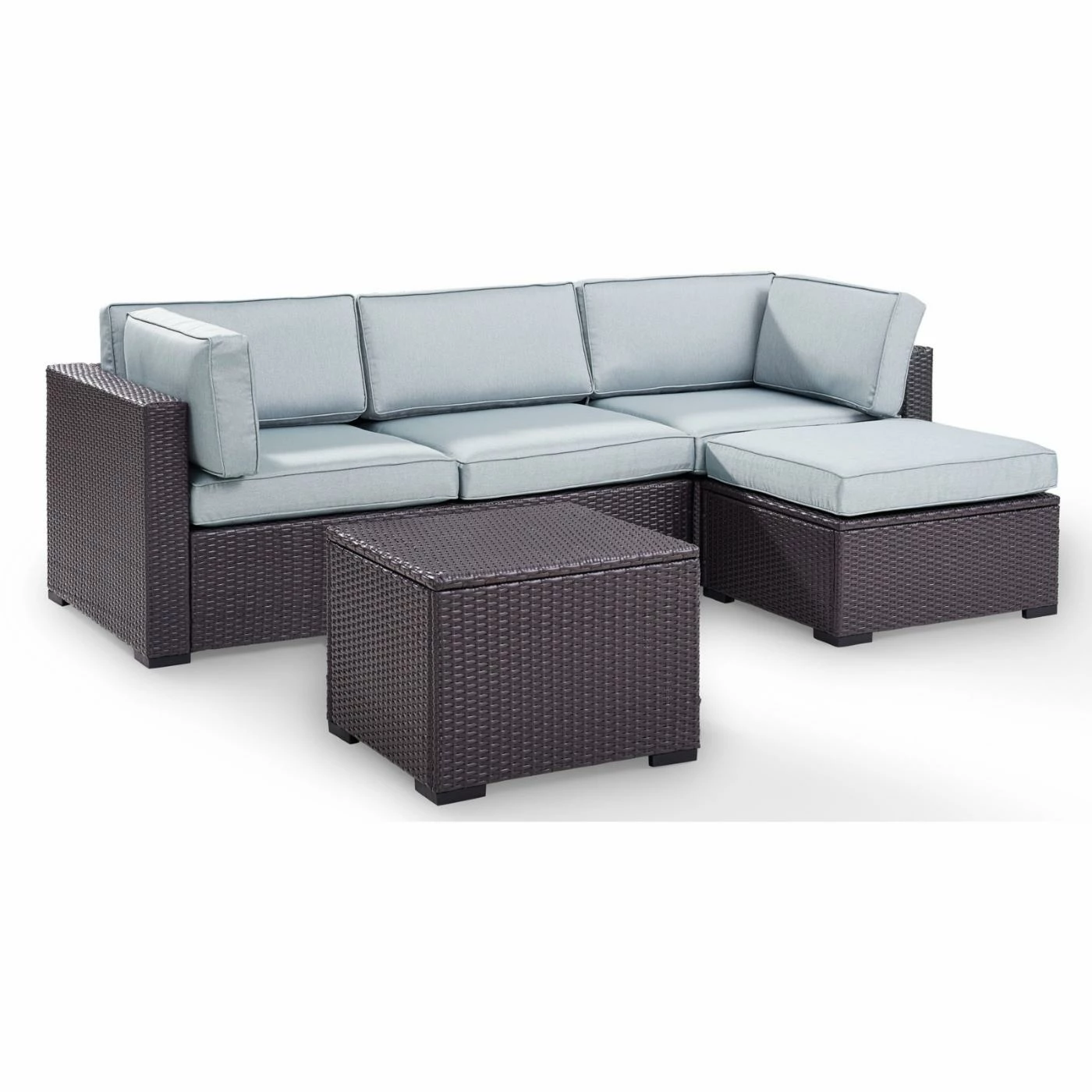 Coupon ๐ Resin Wicker Patio Sets Crosley Furniture Biscayne Resin Wicker 4 Piece Loveseat Conversation Set ๐ - Image 3