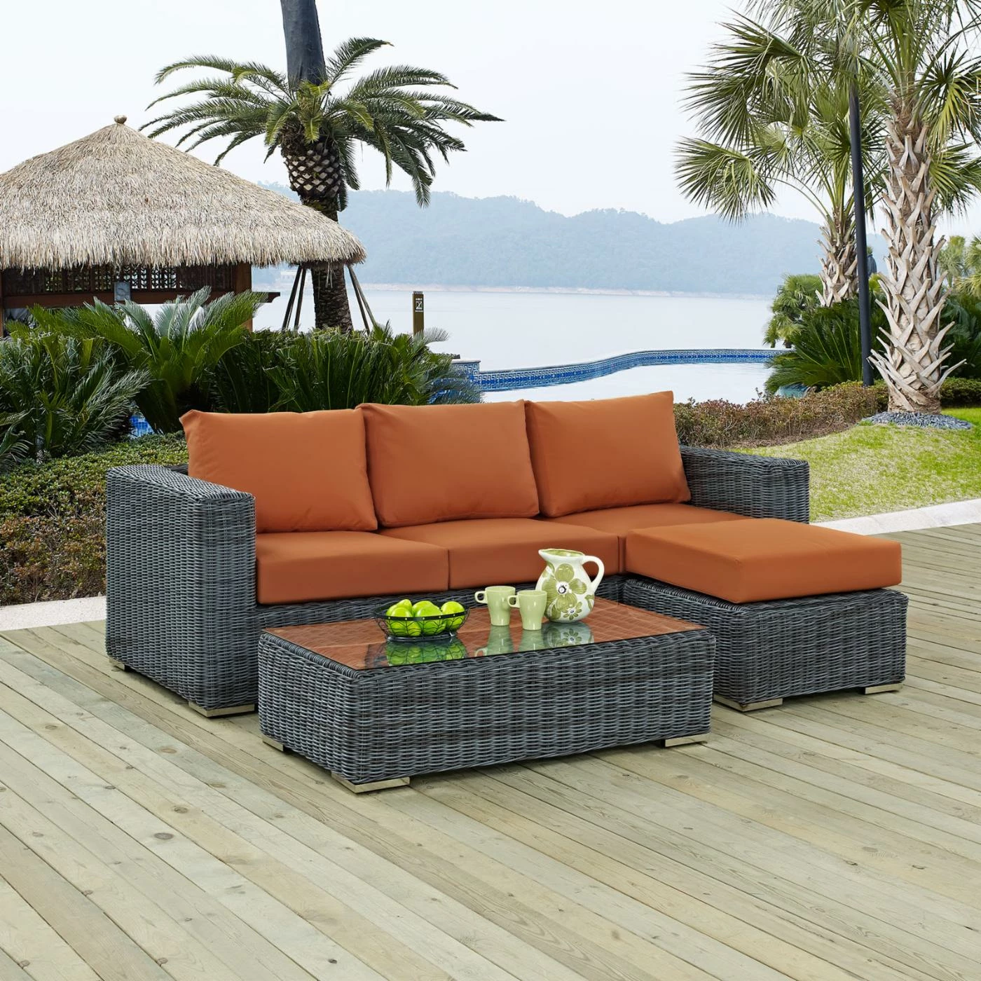 Top 10 ๐ Resin Wicker Patio Sets Modway Summon Wicker 3 Piece Patio Conversation Set โญ - Image 3