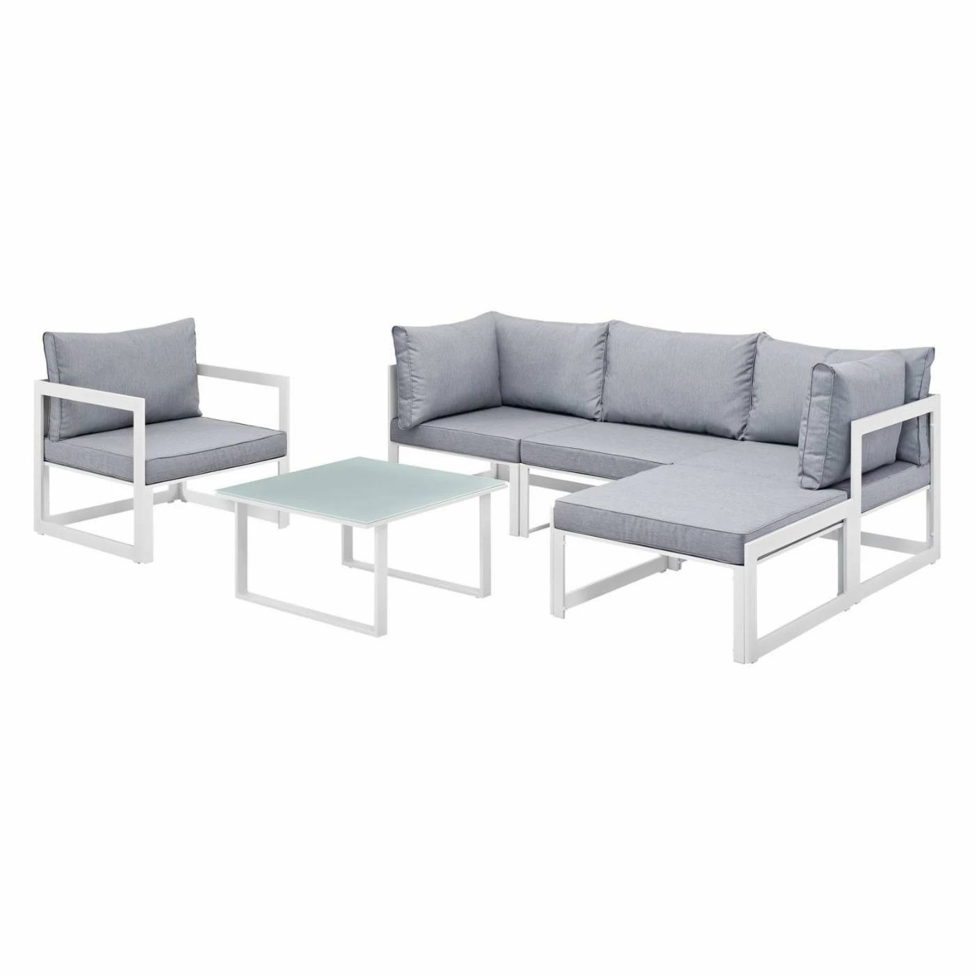Cheap ๐ฏ Aluminum Patio Sets Modway Fortuna 6 Piece Sectional Sofa Set โ๏ธ - Image 3
