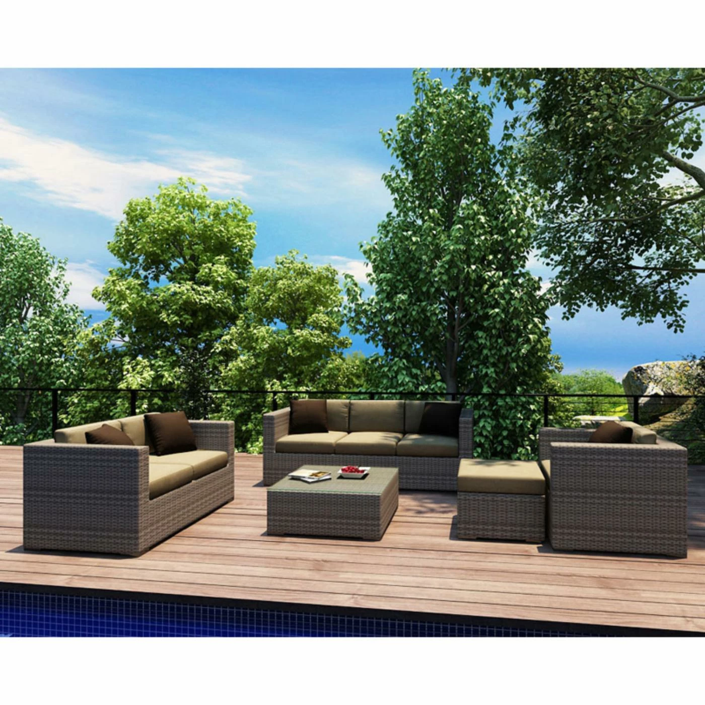 Discount ✨ Resin Wicker Patio Sets Harmonia Living Urbana Sofa Conversation Set 😉 - Image 3