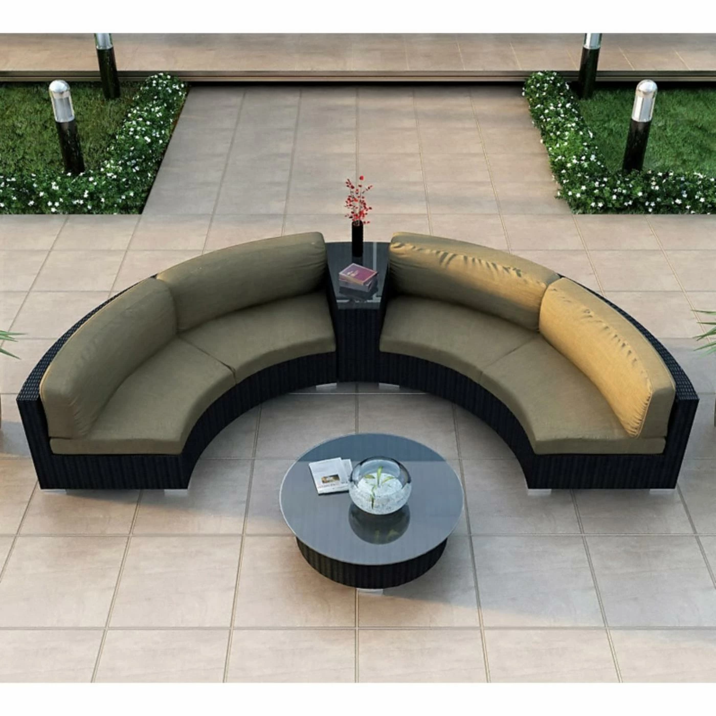 Wholesale โ๏ธ Resin Wicker Patio Sets Harmonia Living Urbana Eclipse Sectional Conversation Set ๐ - Image 3