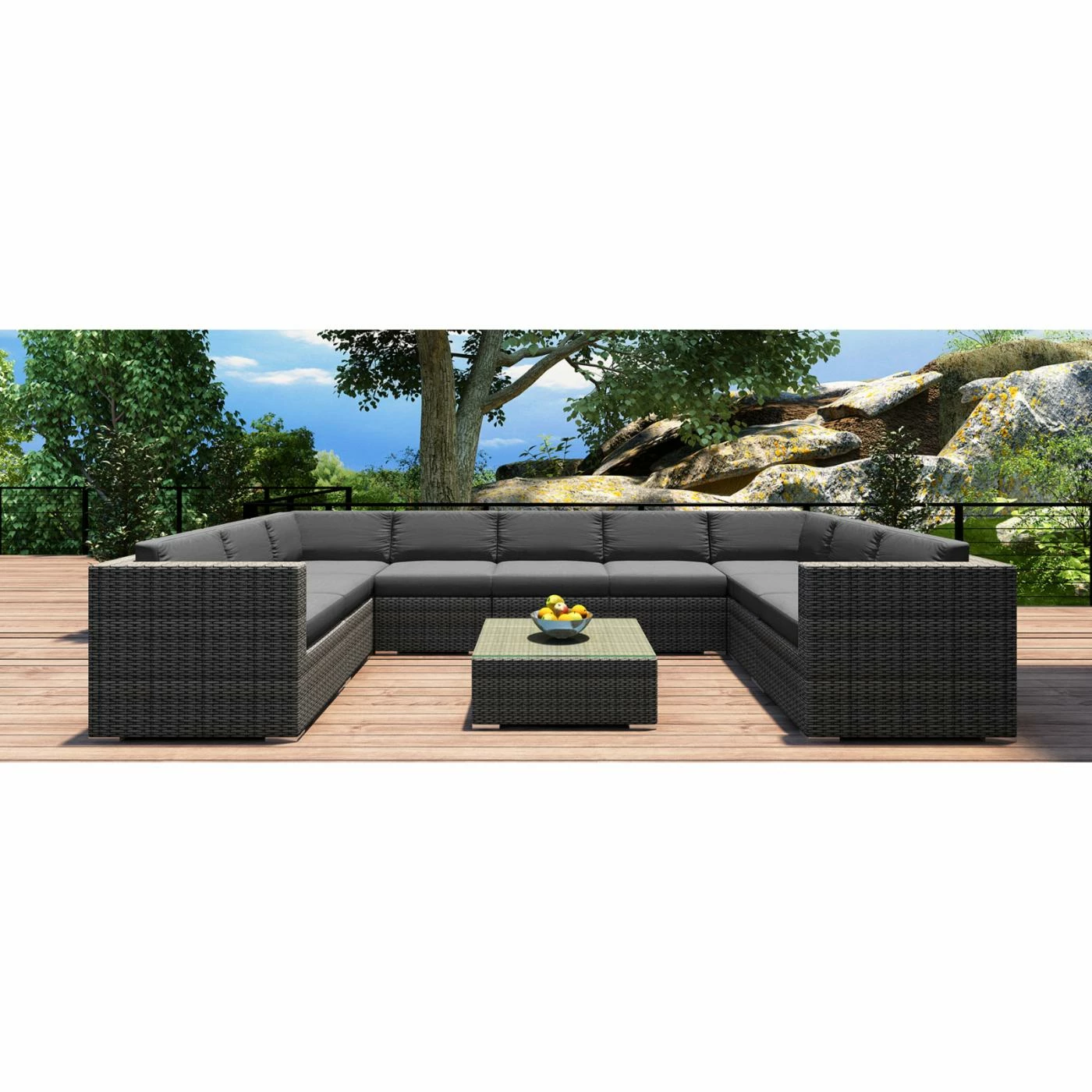 Coupon ๐ Resin Wicker Patio Sets Harmonia Living District 10 Piece Club Chair Sectional Patio Conversation Set ๐งจ - Image 3