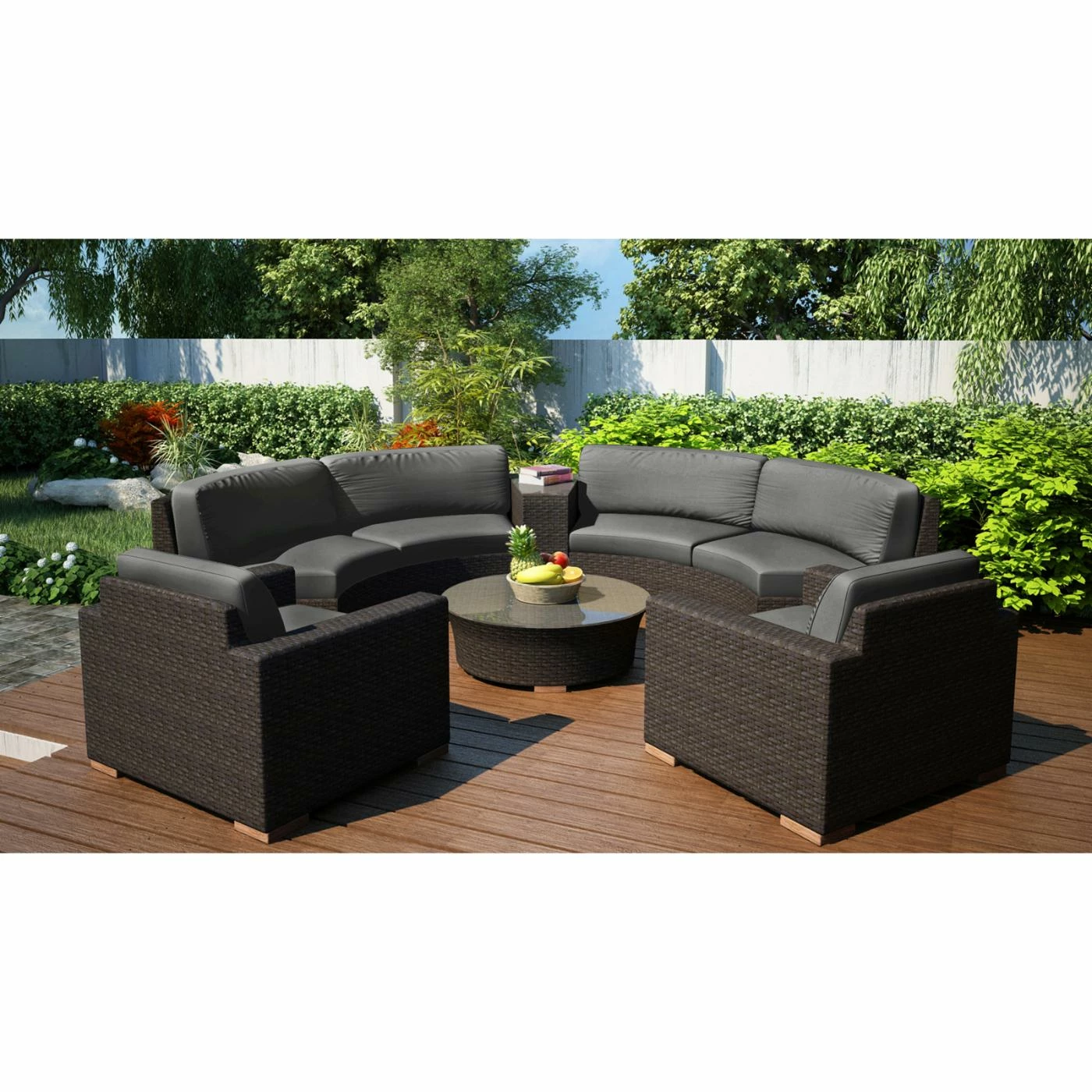 Deals ๐ Resin Wicker Patio Sets Harmonia Living Arden 6 Piece Curved Sectional Patio Conversation Set ๐ฏ - Image 3