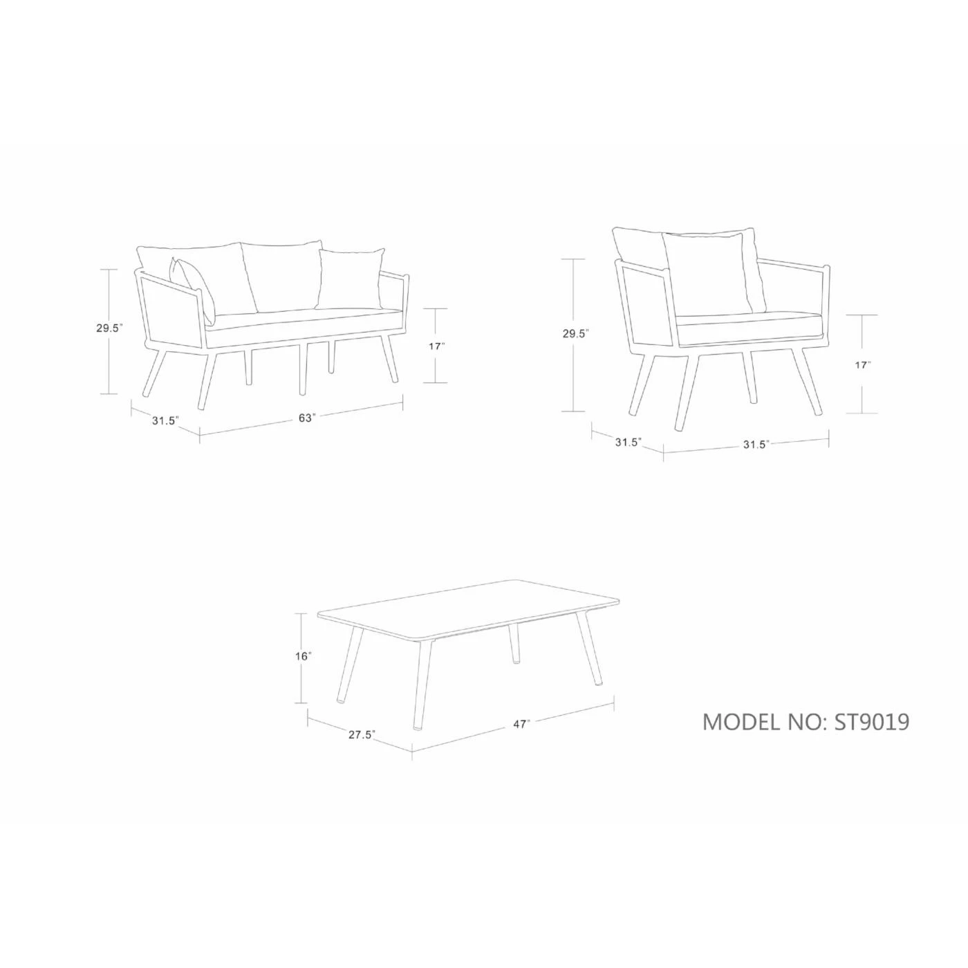 Best Pirce ๐ Steel Patio Sets Manhattan Comfort Crown 4-Piece Metal Patio Conversation Set With Brown And White Cushions ๐คฉ - Image 3