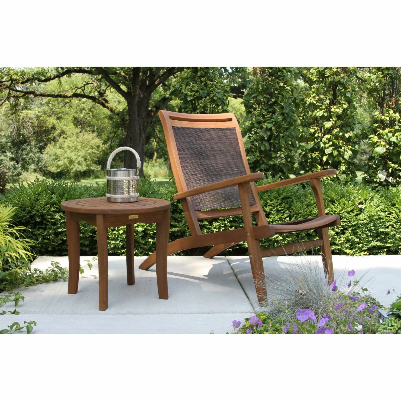 Best reviews of ๐ Wood Patio Sets Vineyard Eucalyptus And Sling 3 Piece Round Table Lounge Conversation Set ๐ - Image 3
