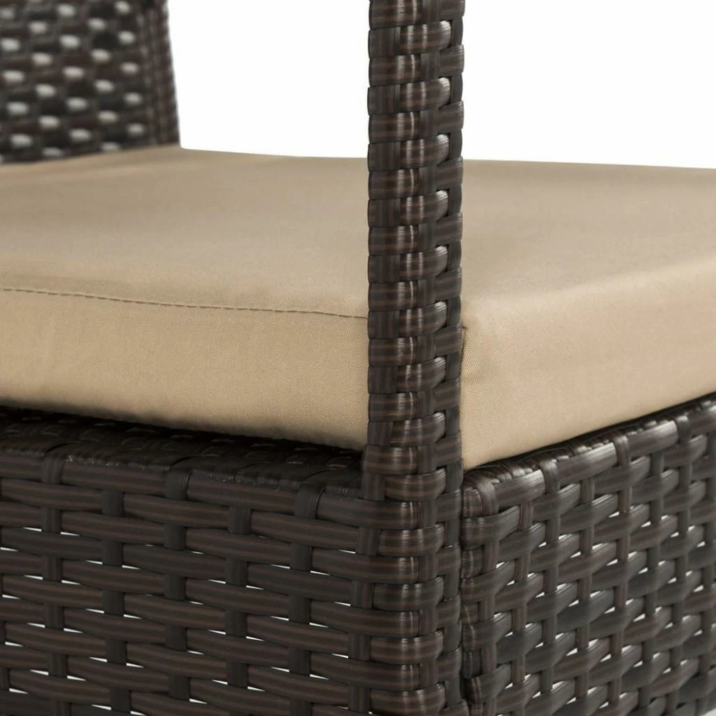 Budget π Resin Wicker Patio Sets Safavieh Mattia Resin Wicker 4-Piece Conversation Set π― - Image 3