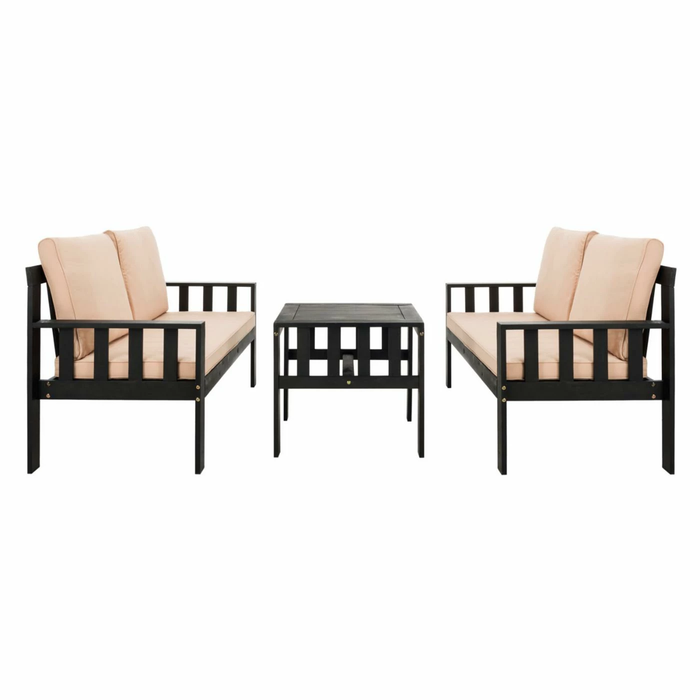 Brand new π Wood Patio Sets Safavieh Lardern Acacia 3 Piece Patio Conversation Set π - Image 3