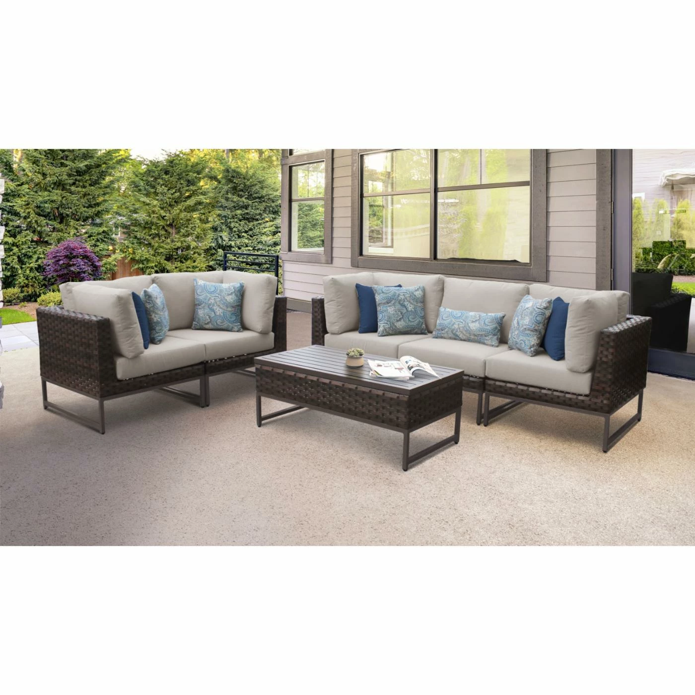 Best reviews of ๐งจ Resin Wicker Patio Sets TK Classics Barcelona Wicker 6 Piece Sectional Sofa And Loveseat Patio Conversation Set ๐ - Image 3
