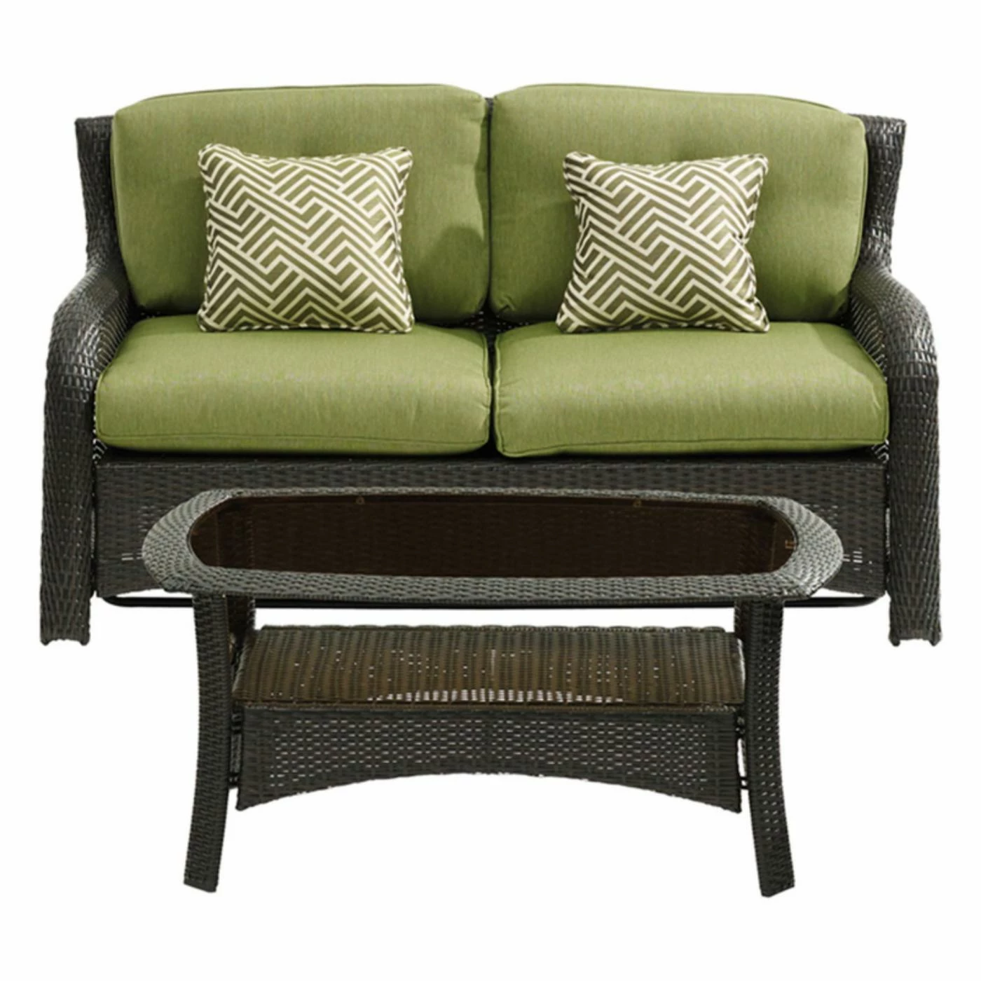 Best deal ๐ฏ Resin Wicker Patio Sets Hanover Strathmere Wicker 4 Piece Patio Loveseat Conversation Set ๐ - Image 2