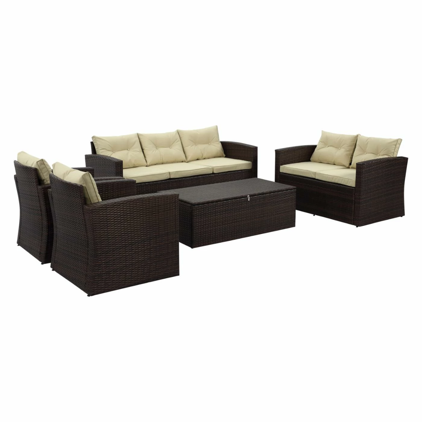 Top 10 π Resin Wicker Patio Sets Incadozo Rio Wicker 7 Seat All-Weather 5 Piece Patio Conversation Set With Storage β - Image 2