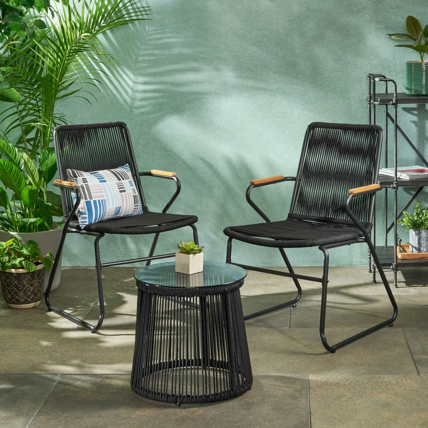 Best reviews of 🤩 Best Selling Home Decor Resin Wicker Patio Sets Gizella Outdoor Rope Weave 2 Seater Chat Set 🔥 - Image 2