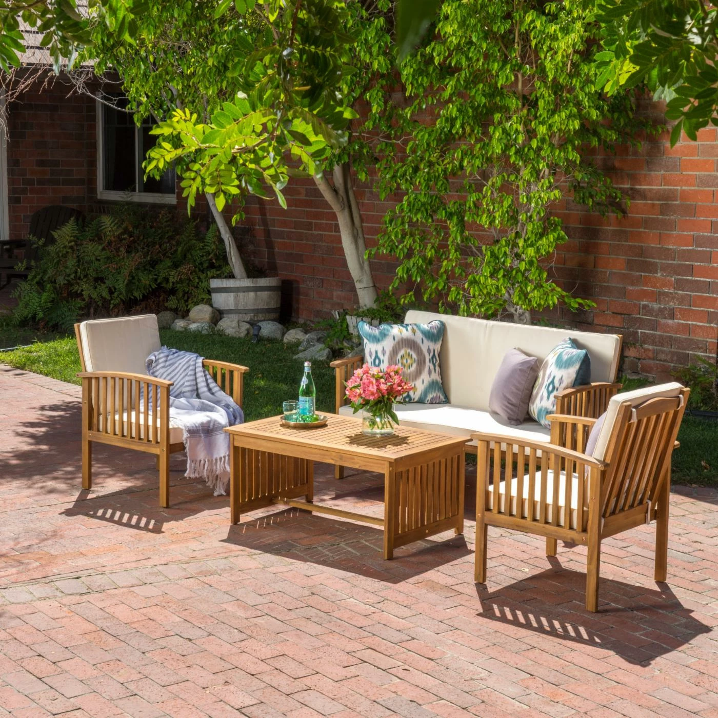 Best deal ๐ All Other Brands Eucalyptus Patio Sets Carolina Outdoor Eucalyptus Conversation Set ๐ - Image 2