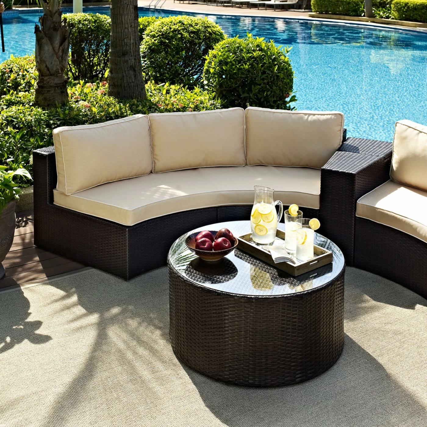 Deals ๐ฏ Resin Wicker Patio Sets Crosley Catalina Outdoor Wicker Round Sectional Sofa With Coffee Table ๐ - Image 2