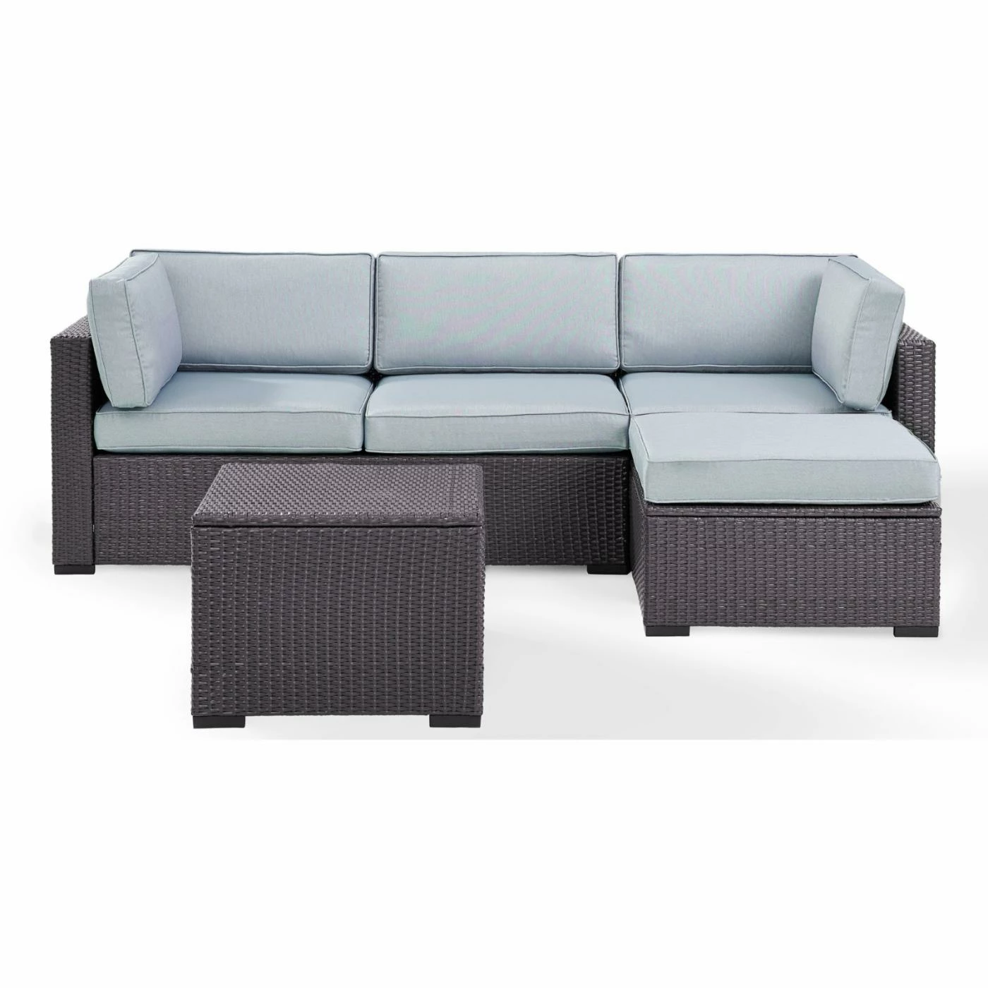 Coupon ๐ Resin Wicker Patio Sets Crosley Furniture Biscayne Resin Wicker 4 Piece Loveseat Conversation Set ๐ - Image 2