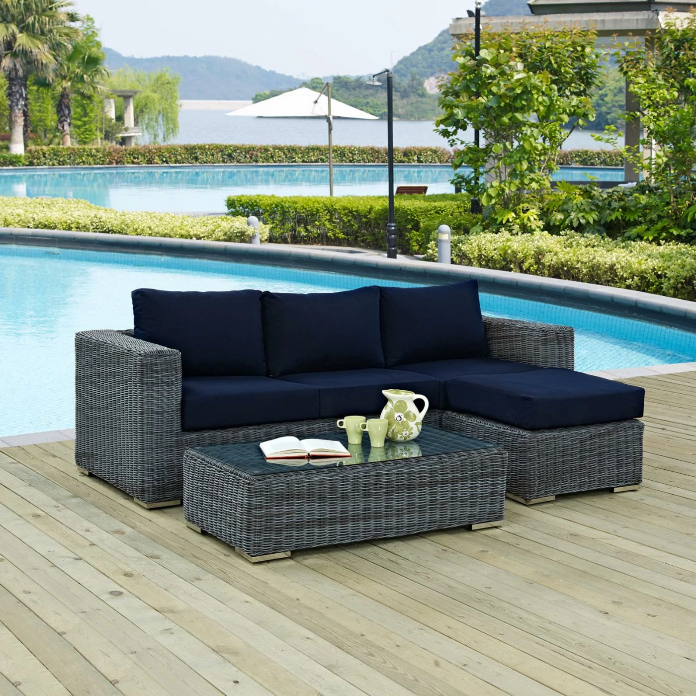 Top 10 ๐ Resin Wicker Patio Sets Modway Summon Wicker 3 Piece Patio Conversation Set โญ - Image 2