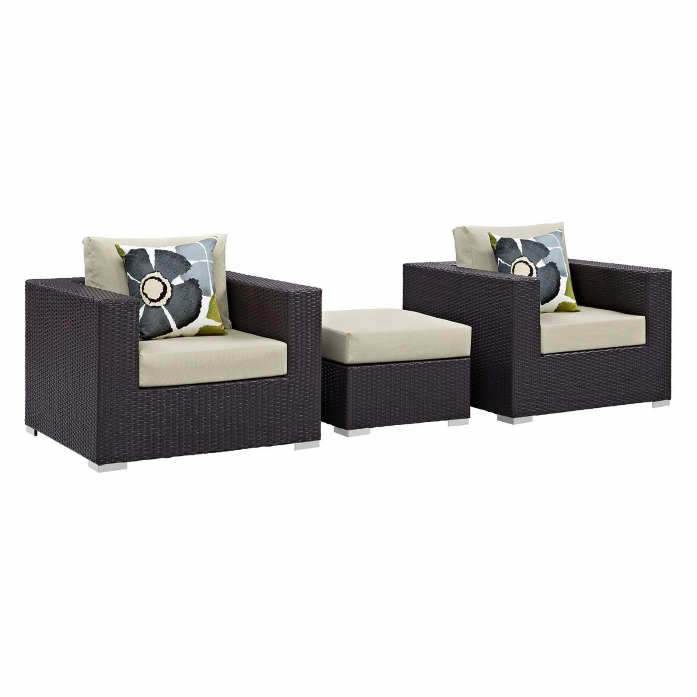 New โจ Resin Wicker Patio Sets Modway Convene 3 Piece Outdoor Patio Conversation Set ๐ - Image 2
