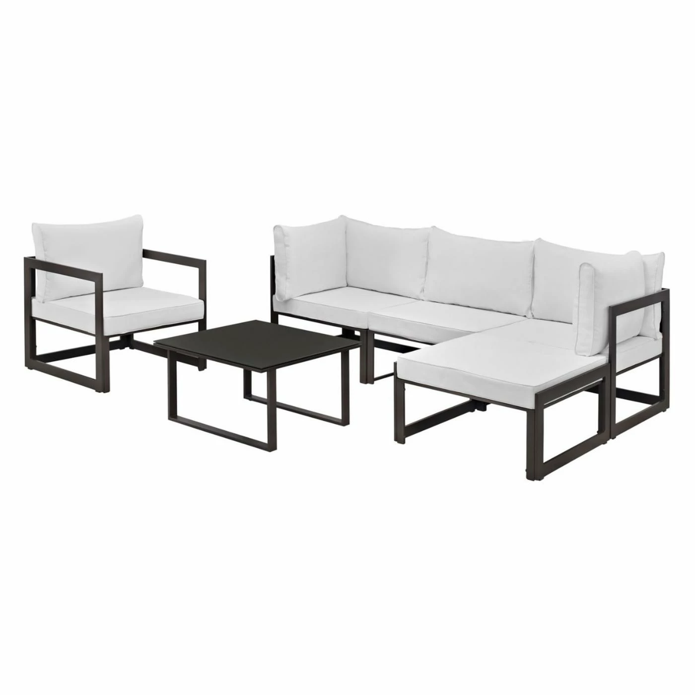 Cheap ๐ฏ Aluminum Patio Sets Modway Fortuna 6 Piece Sectional Sofa Set โ๏ธ - Image 2