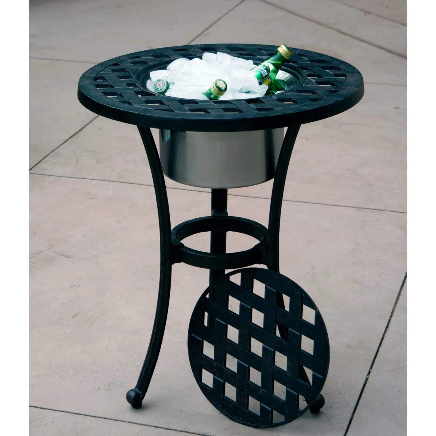 Budget โ๏ธ Aluminum Patio Sets Darlee Elizabeth 3 Piece Round Aluminum Patio Conversation Set With Ice Table ๐ - Image 2