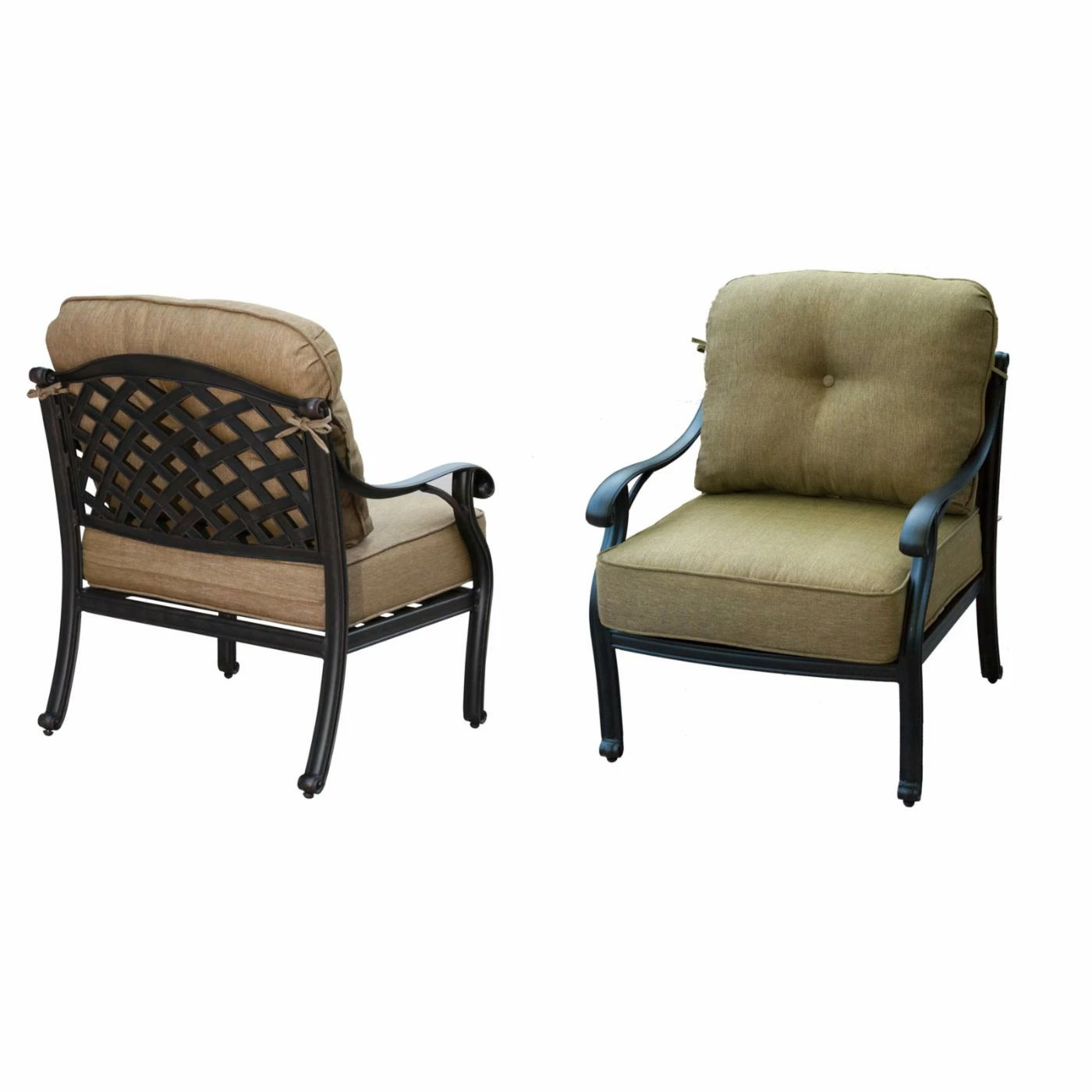 Budget ๐งจ Aluminum Patio Sets Darlee Nassau 3 Piece Aluminum Club Patio Conversation Set ๐ - Image 2