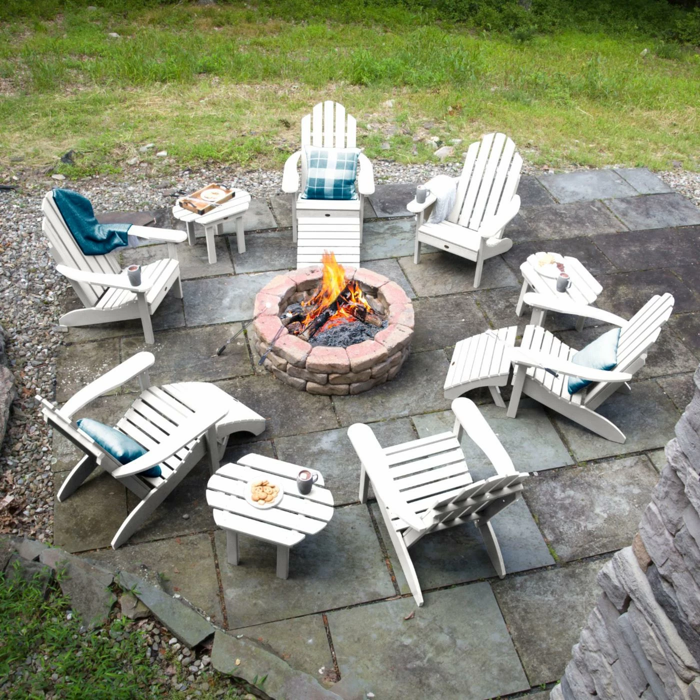 Best Pirce ๐คฉ Recycled Plastic Patio Sets Highwood USA Classic Westport 12 Piece Adirondack Chair Patio Conversation Set ๐ - Image 2