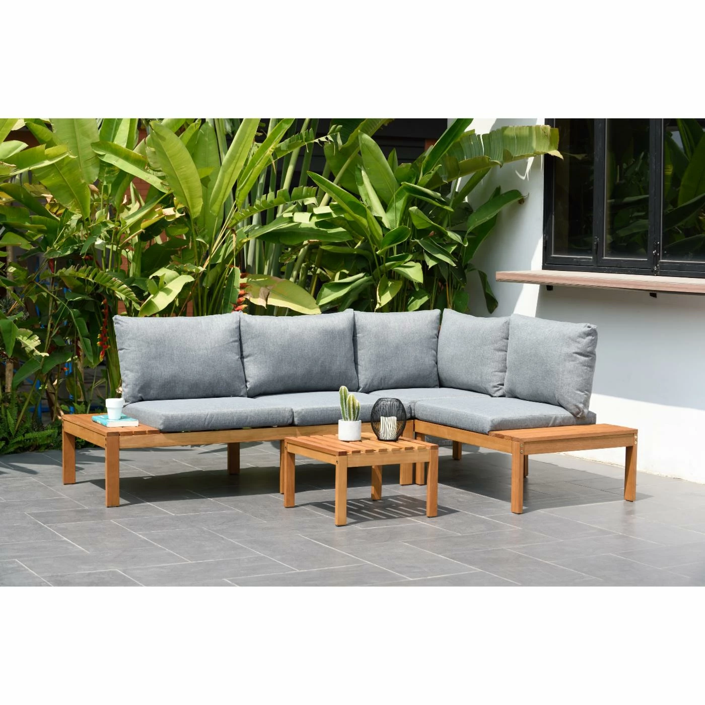 Cheap β Eucalyptus Patio Sets Amazonia Sicilia 3 Piece Deep Seat Eucalyptus Wood Conversation Set π - Image 2