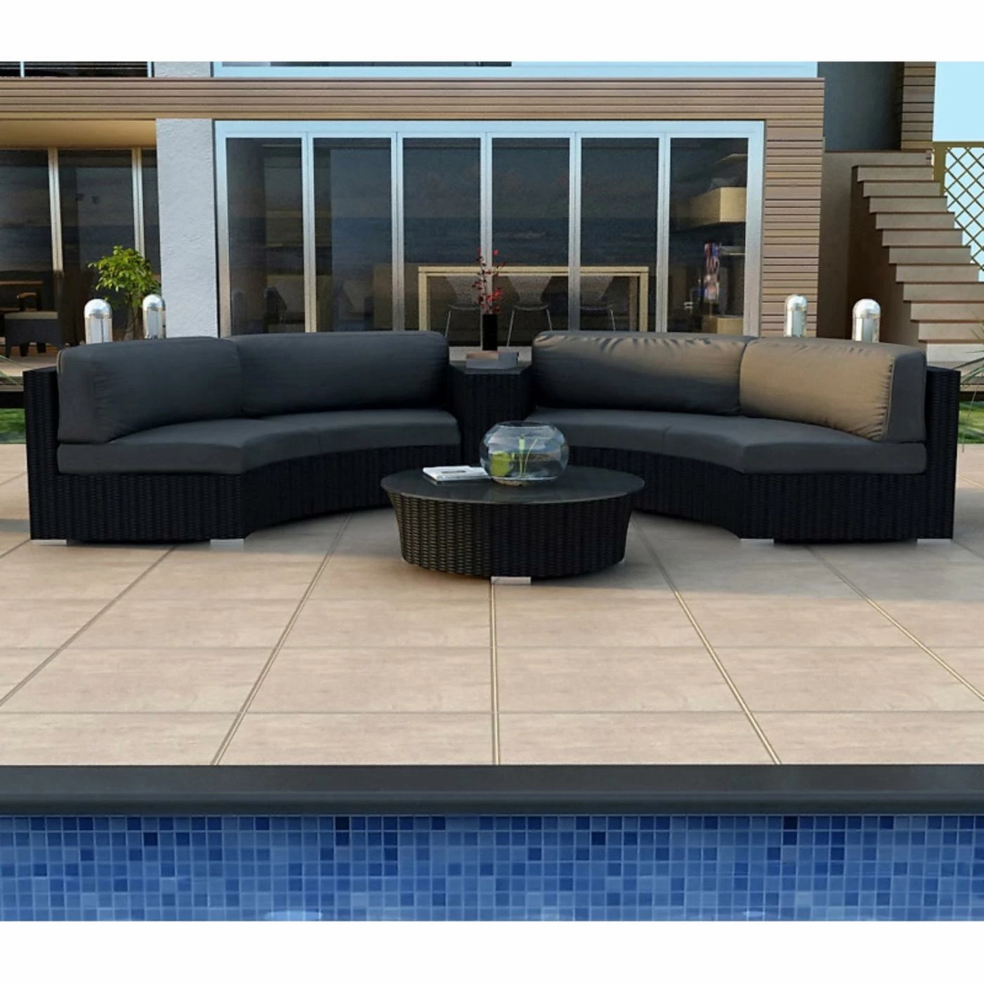 Wholesale โ๏ธ Resin Wicker Patio Sets Harmonia Living Urbana Eclipse Sectional Conversation Set ๐ - Image 2