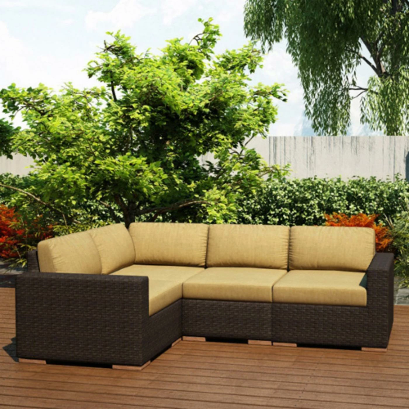 New ๐ฅฐ Resin Wicker Patio Sets Harmonia Living Arden 4 Piece Sectional Set ๐ - Image 2