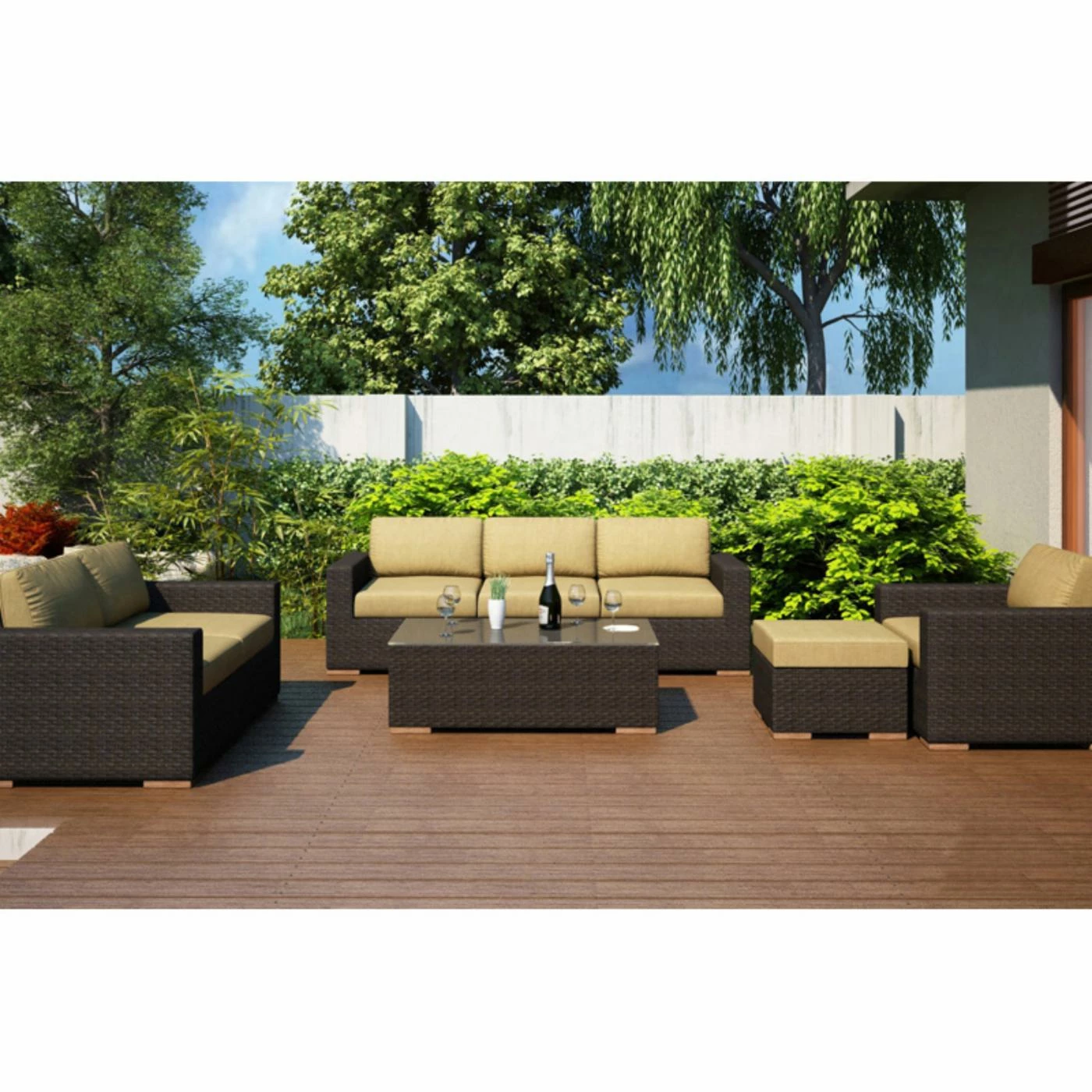 Best deal 🌟 Resin Wicker Patio Sets Harmonia Living Arden 5 Piece Sofa Set 🤩 - Image 2