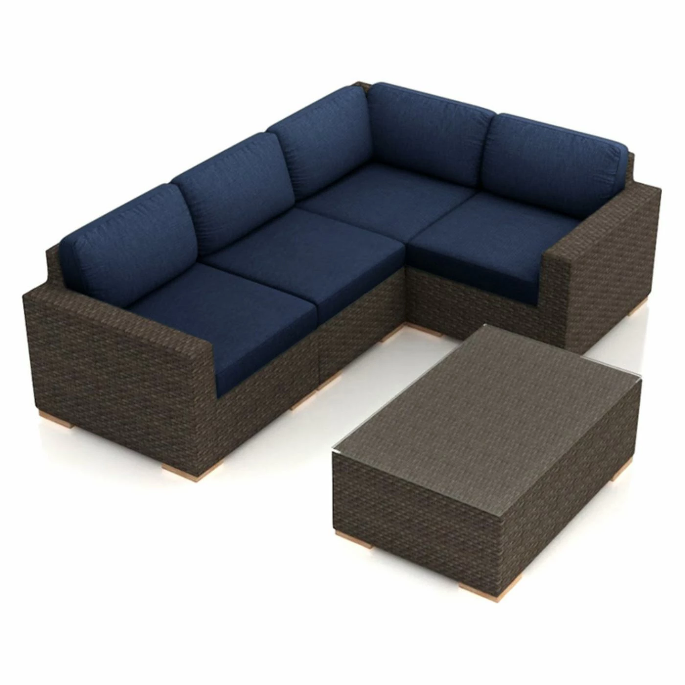 Cheap ๐ Resin Wicker Patio Sets Harmonia Living Arden Wicker 5 Piece Sectional Patio Conversation Set ๐ - Image 2