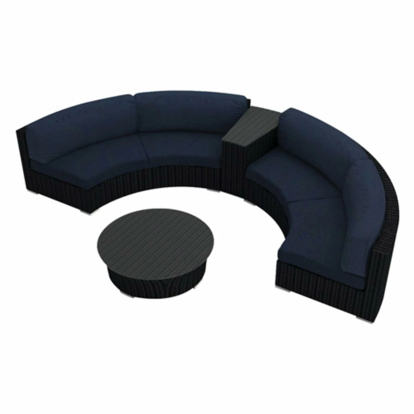 Best deal ๐คฉ Resin Wicker Patio Sets Harmonia Living Urbana 4 Piece Curved Patio Sectional Set ๐ - Image 2