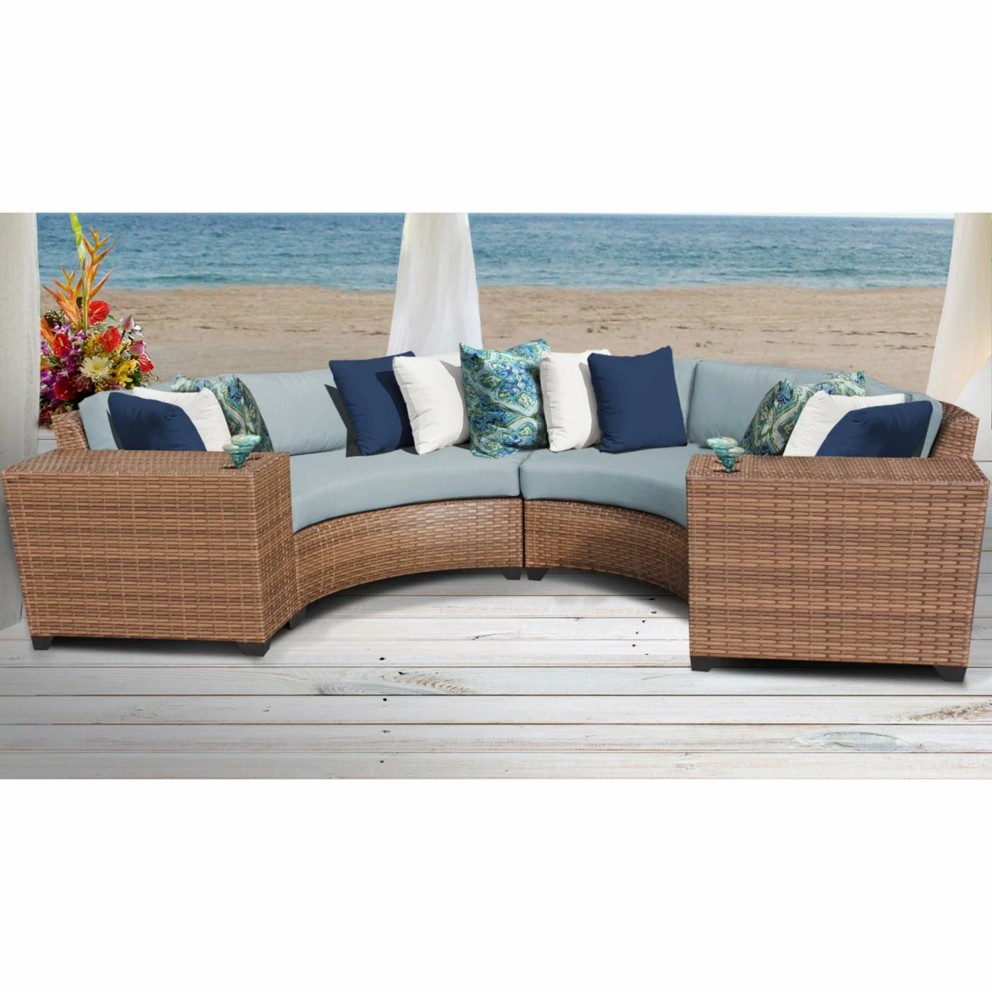 Cheap ๐คฉ Resin Wicker Patio Sets TK Classics Laguna Wicker 4 Piece Patio Conversation Set With Cup Table And 2 Sets Of Cushion Covers ๐ฏ - Image 2