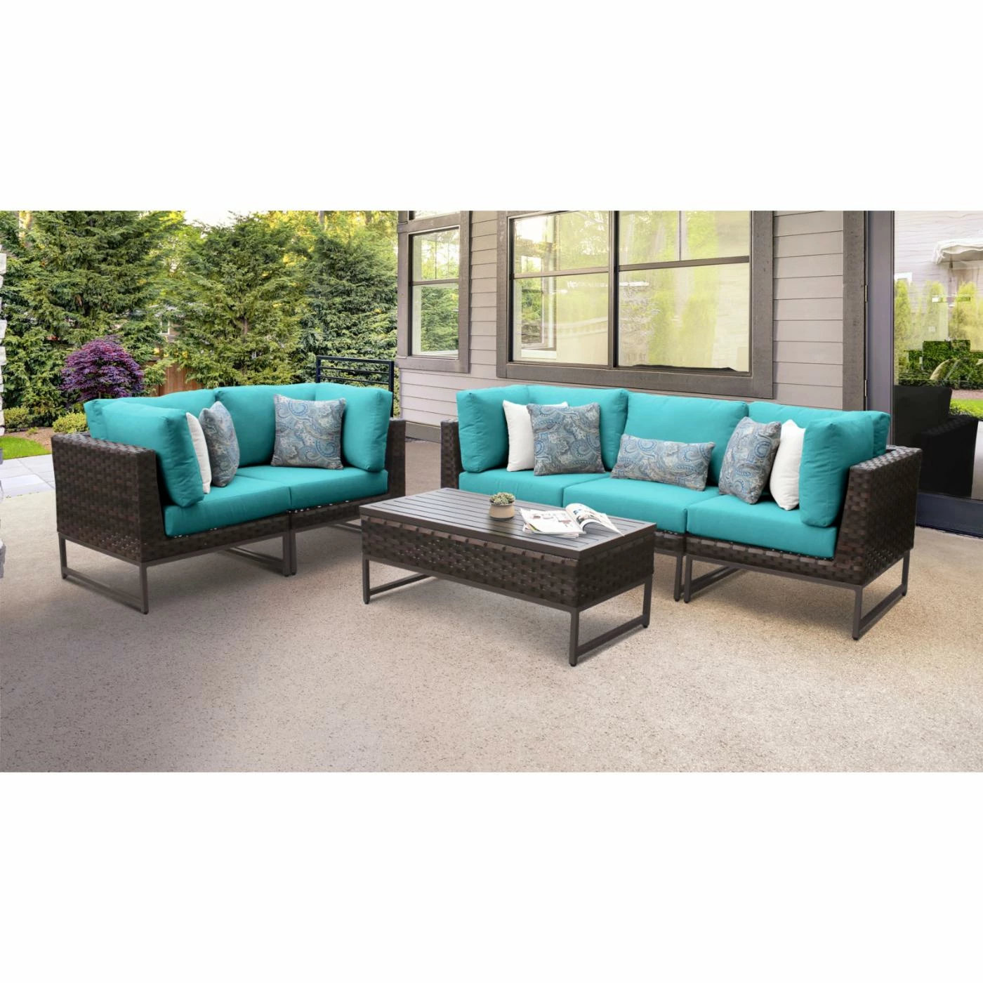Best reviews of ๐งจ Resin Wicker Patio Sets TK Classics Barcelona Wicker 6 Piece Sectional Sofa And Loveseat Patio Conversation Set ๐ - Image 2