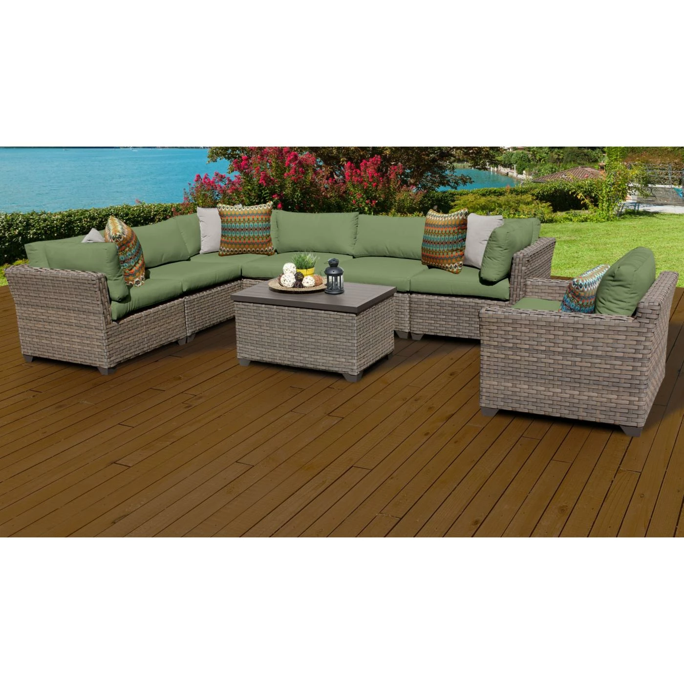 Best deal 🔔 Resin Wicker Patio Sets TK Classics Monterey Wicker 8 Piece Patio Conversation Set With 2 Sets Of Cushion Covers 👍 - Image 2