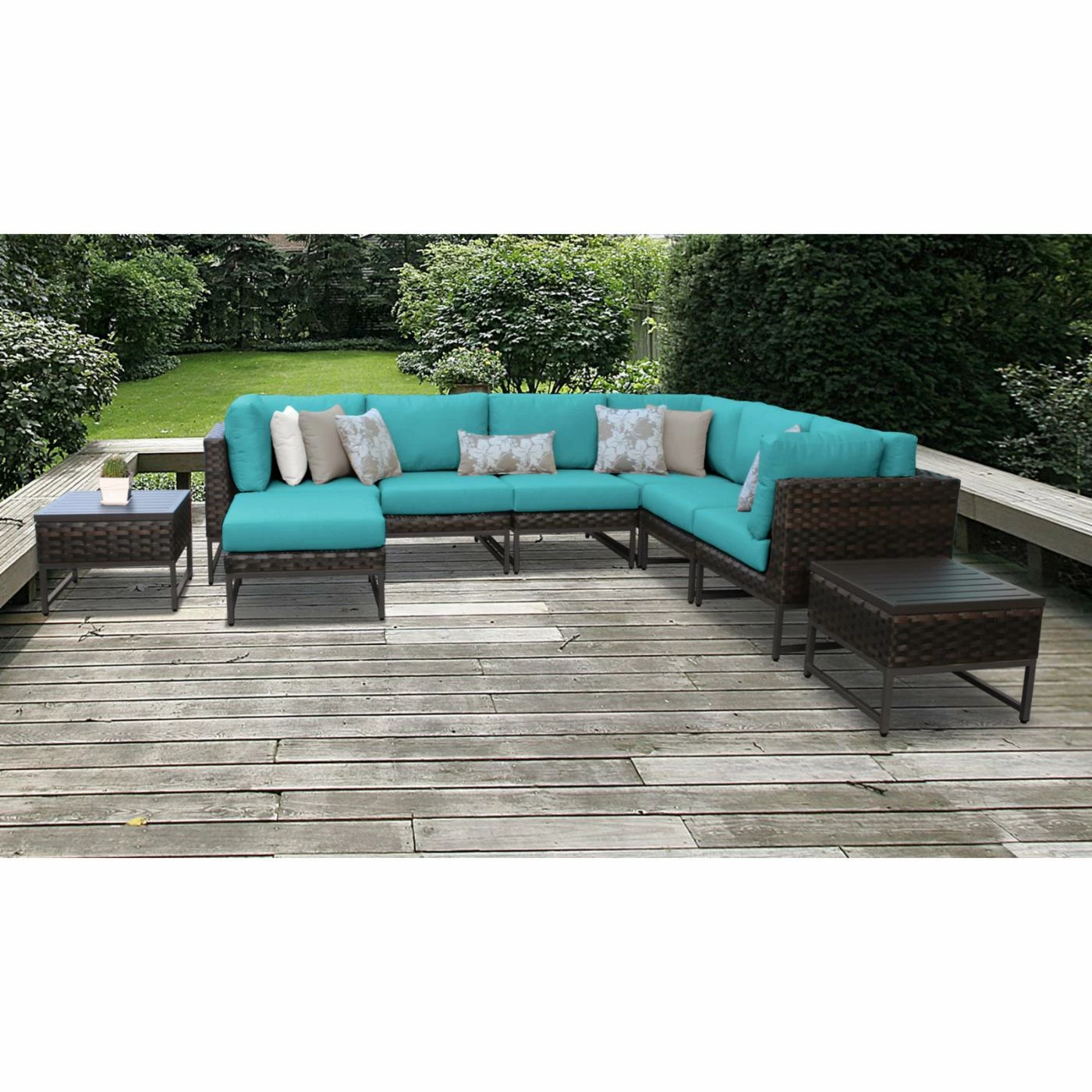 Deals ๐ฅ Resin Wicker Patio Sets TK Classics Barcelona 9b 9 Piece Wicker Outdoor Patio Conversation Set ๐ - Image 2