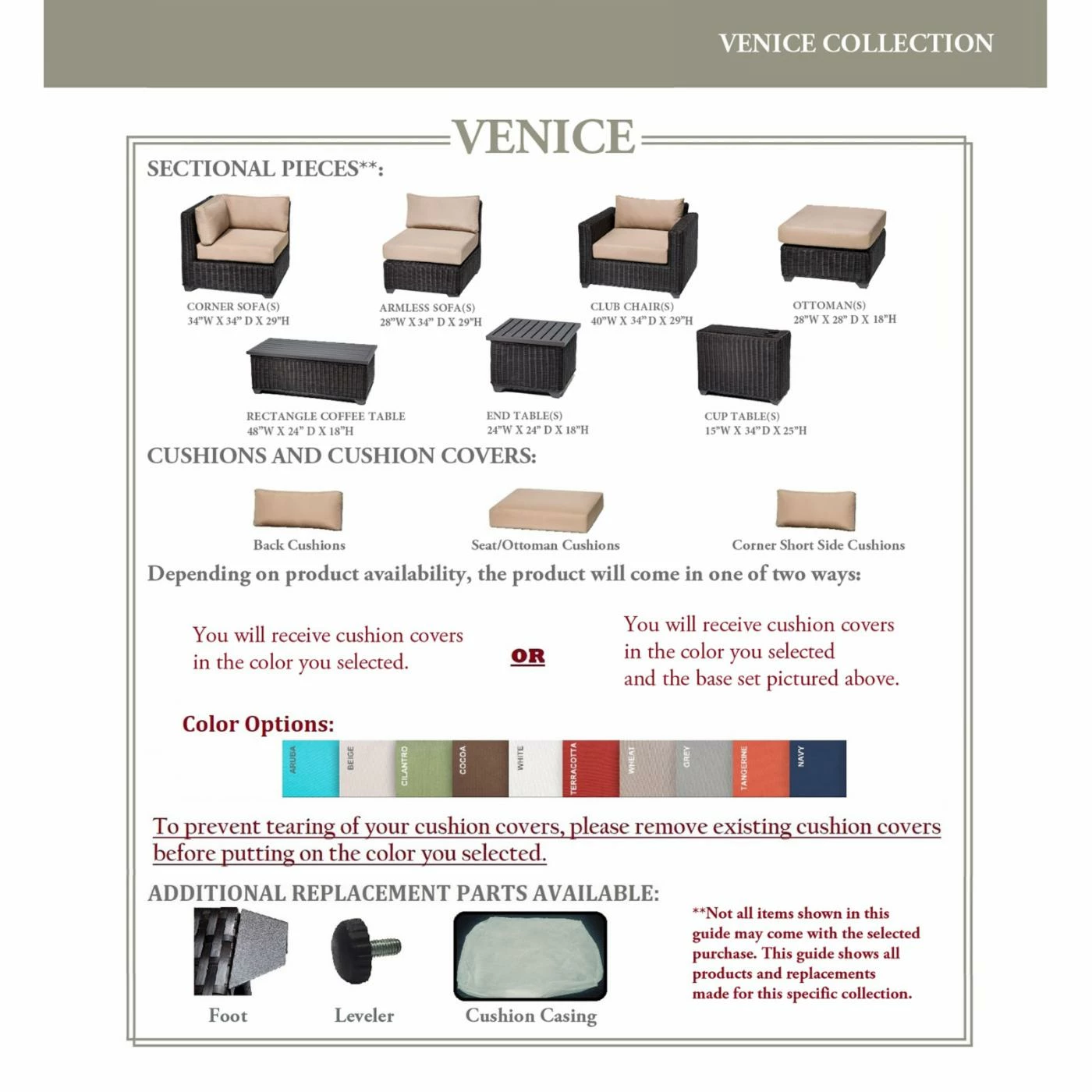 Outlet ๐ Resin Wicker Patio Sets TK Classics Venice Wicker 3 Piece Patio Conversation Set With Cup Table And 2 Sets Of Cushion Covers โ๏ธ - Image 2