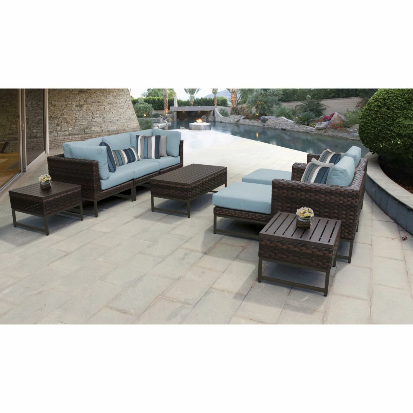 Budget ๐ Resin Wicker Patio Sets TK Classics Barcelona 10c 10 Piece Wicker Outdoor Patio Conversation Set ๐ - Image 2