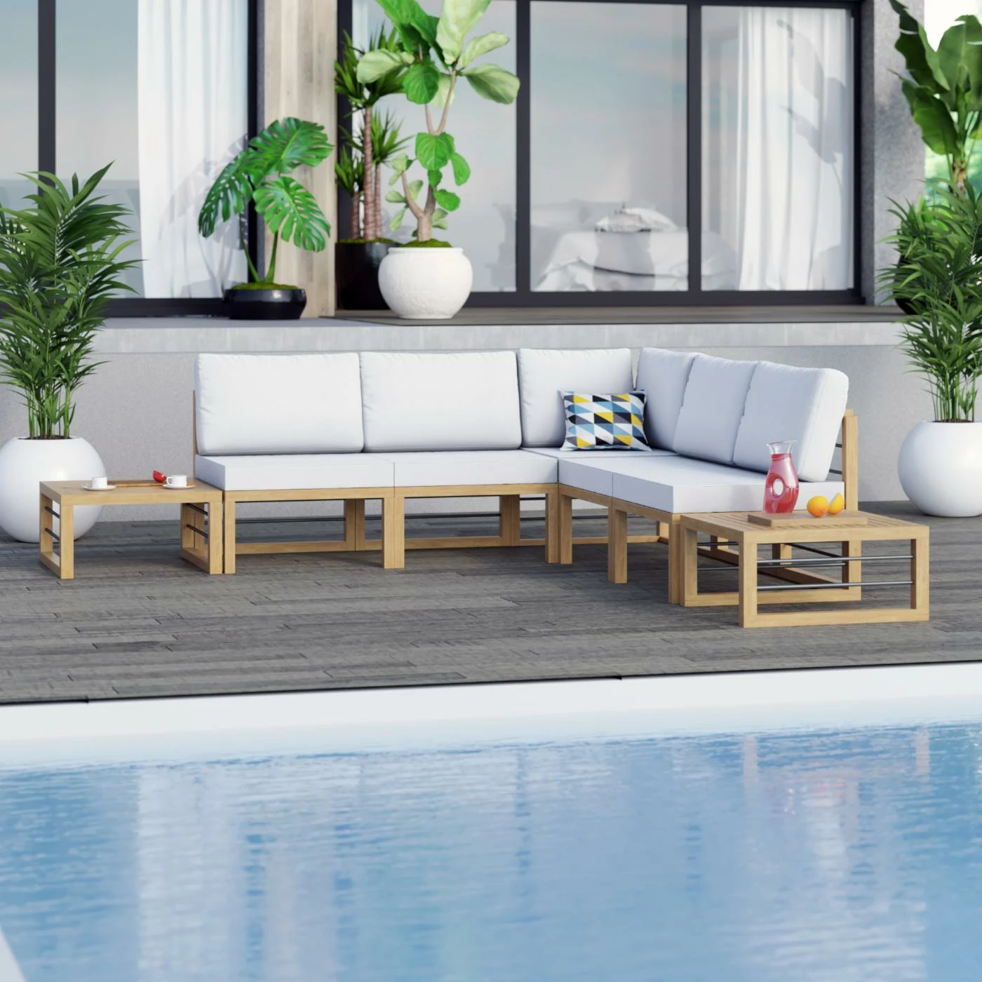 Promo ๐ Aluminum Patio Sets TK Classics 7-Piece Aluminum Outdoor Conversation Set โญ - Image 2