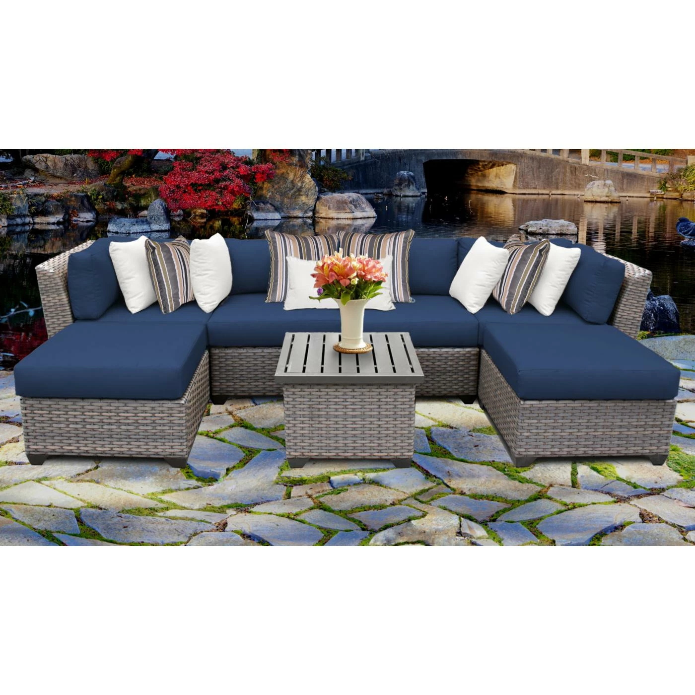 Best reviews of ๐ฏ Resin Wicker Patio Sets TK Classics Florence Wicker 7 Piece Patio Conversation Set With 2 Sets Of Cushion Covers โ - Image 2