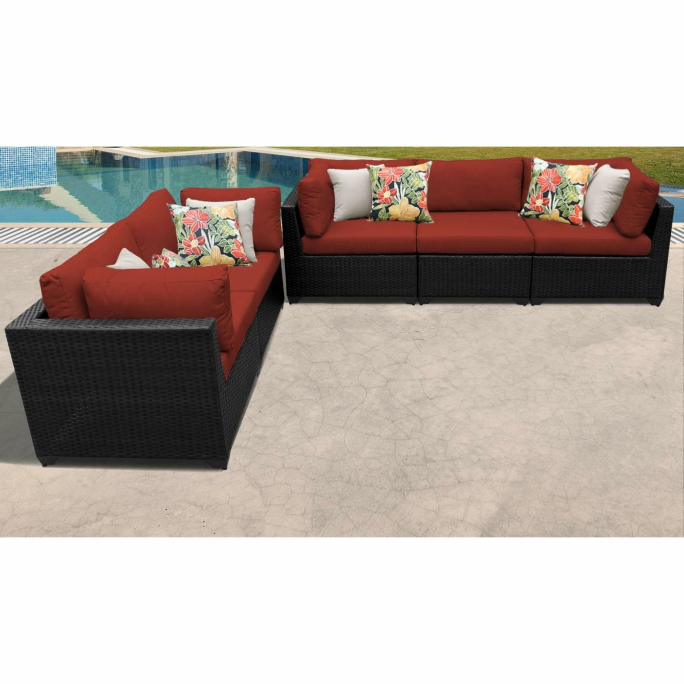 Best Sale ๐ Resin Wicker Patio Sets TK Classics Belle 5-Piece Outdoor Wicker Patio Conversation Set ๐ - Image 2