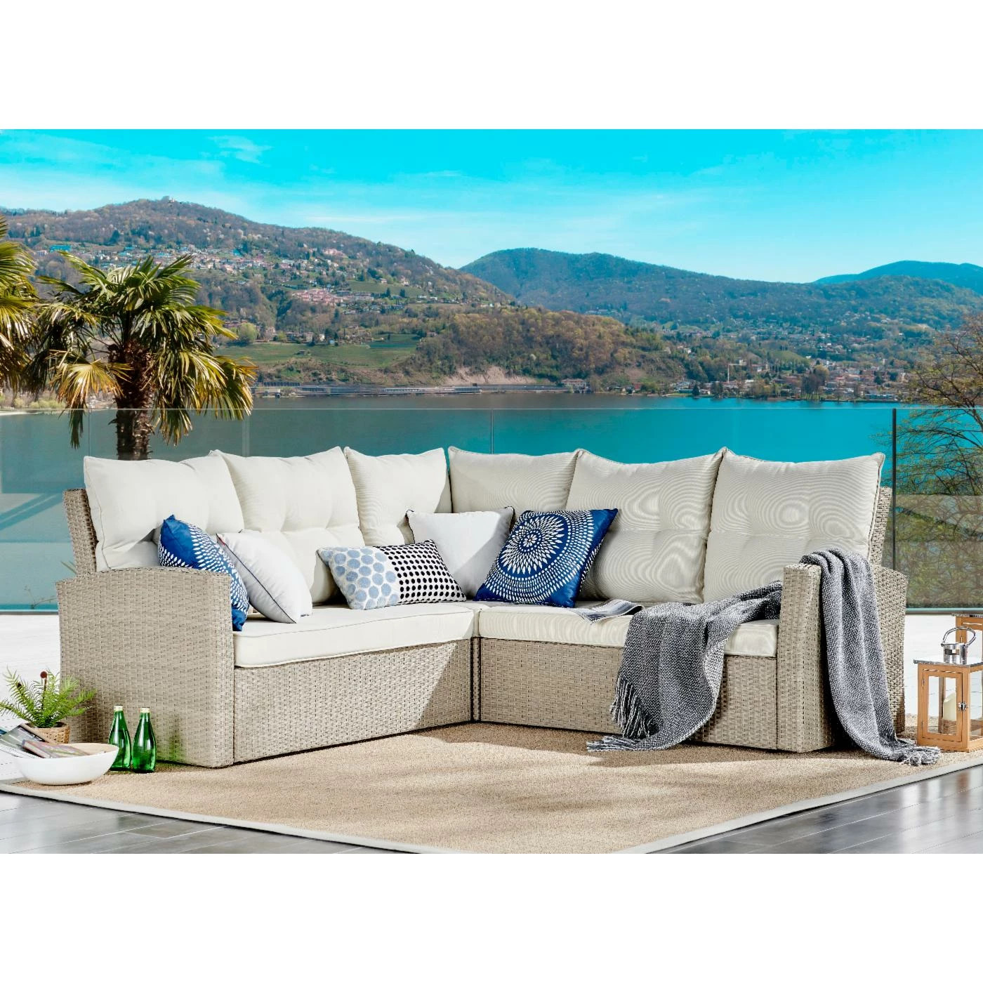 Flash Sale โ Resin Wicker Patio Sets Alaterre Furniture Canaan All-Weather Wicker Outdoor Seating Set With Double Loveseat With Large Ottoman ๐ - Image 2