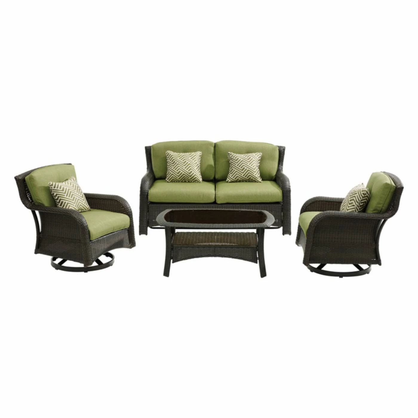 Best deal ๐ฏ Resin Wicker Patio Sets Hanover Strathmere Wicker 4 Piece Patio Loveseat Conversation Set ๐